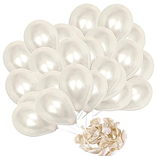 White Metallic Chrome Latex Balloons (Pack of 50) - Image 3