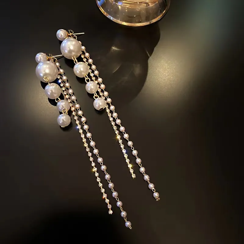 White Pearl Dangler Earring — Buy Any 5 for Rs. 599 - Image 3
