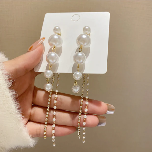 White Pearl Dangler Earring — Buy Any 5 for Rs. 599 - Image 6