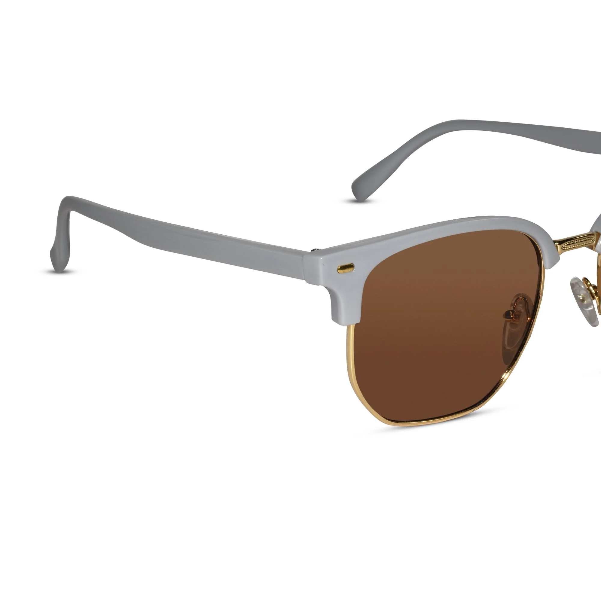 White Rectangular Sunglasses For Men & Women - Image 3
