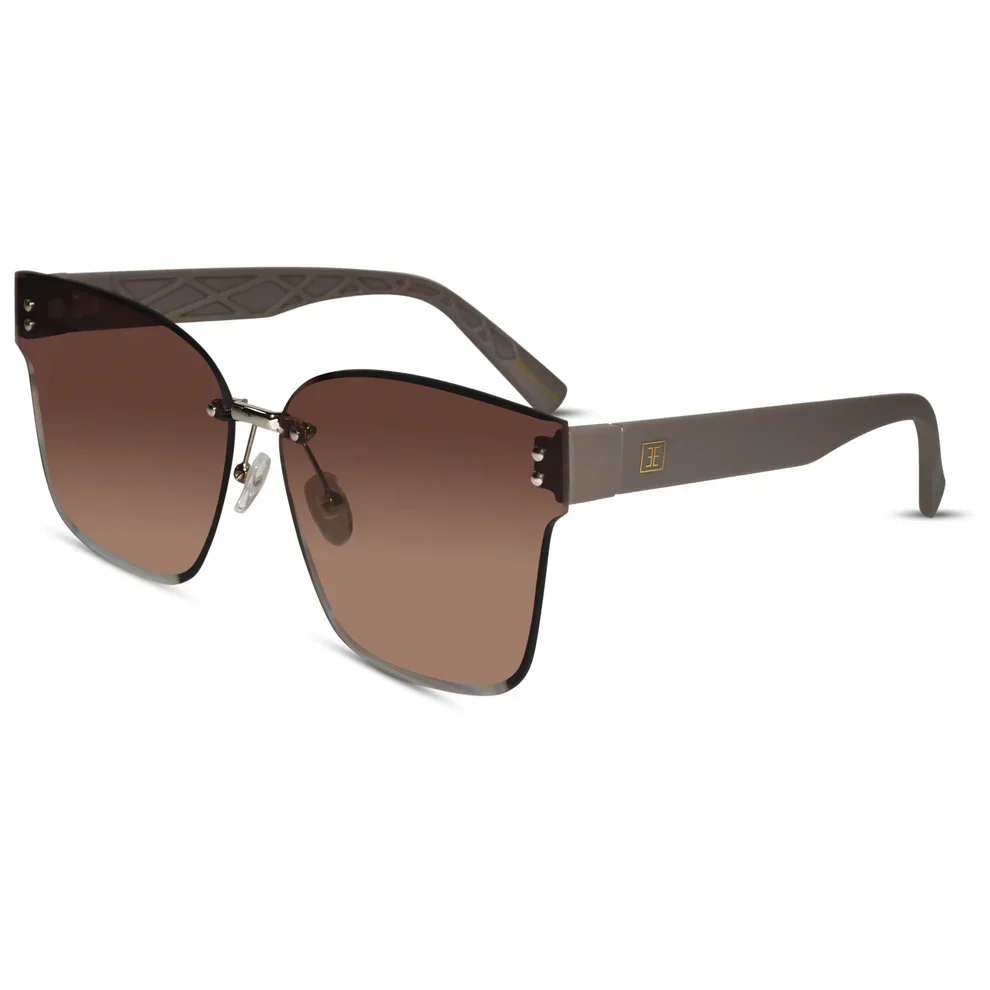 White Rimless Sunglasses For Women - Image 11