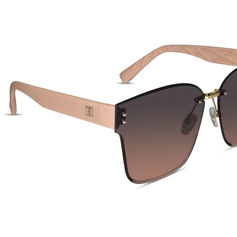 White Rimless Sunglasses For Women - Image 6