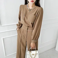 Wide Leg Formal Pant Coord Set - Image 9