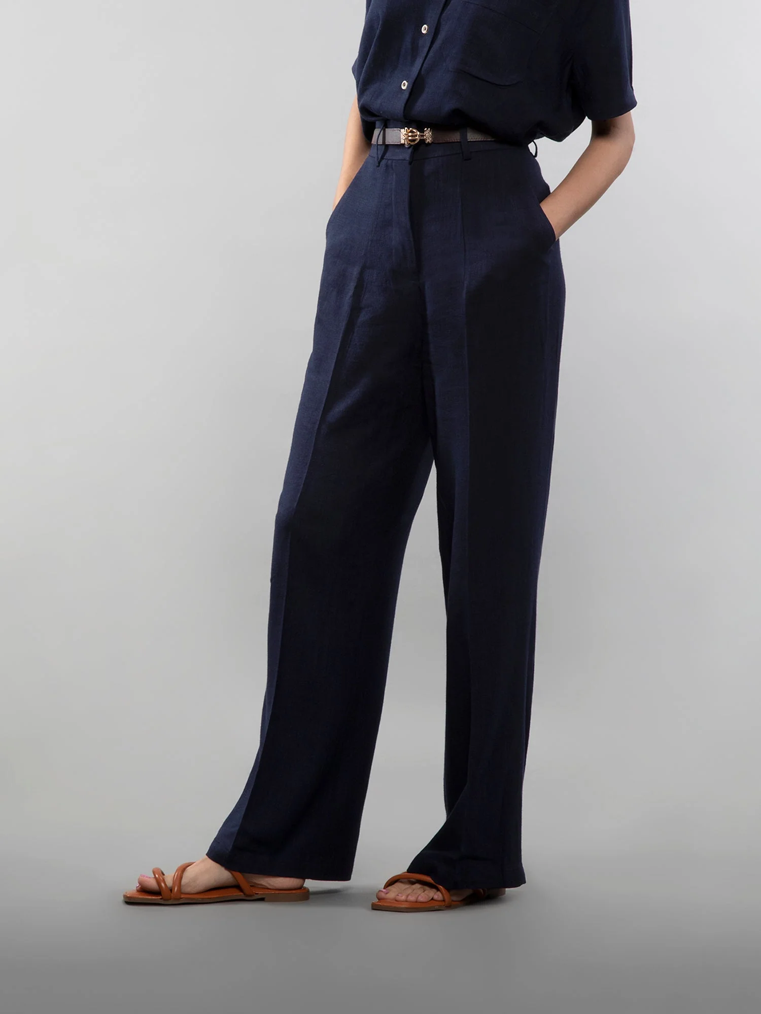 Wide-leg linen pants - Image 14
