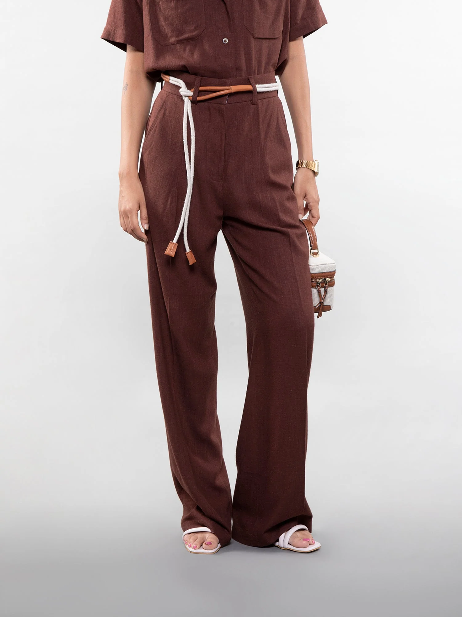 Wide-leg linen pants - Image 7