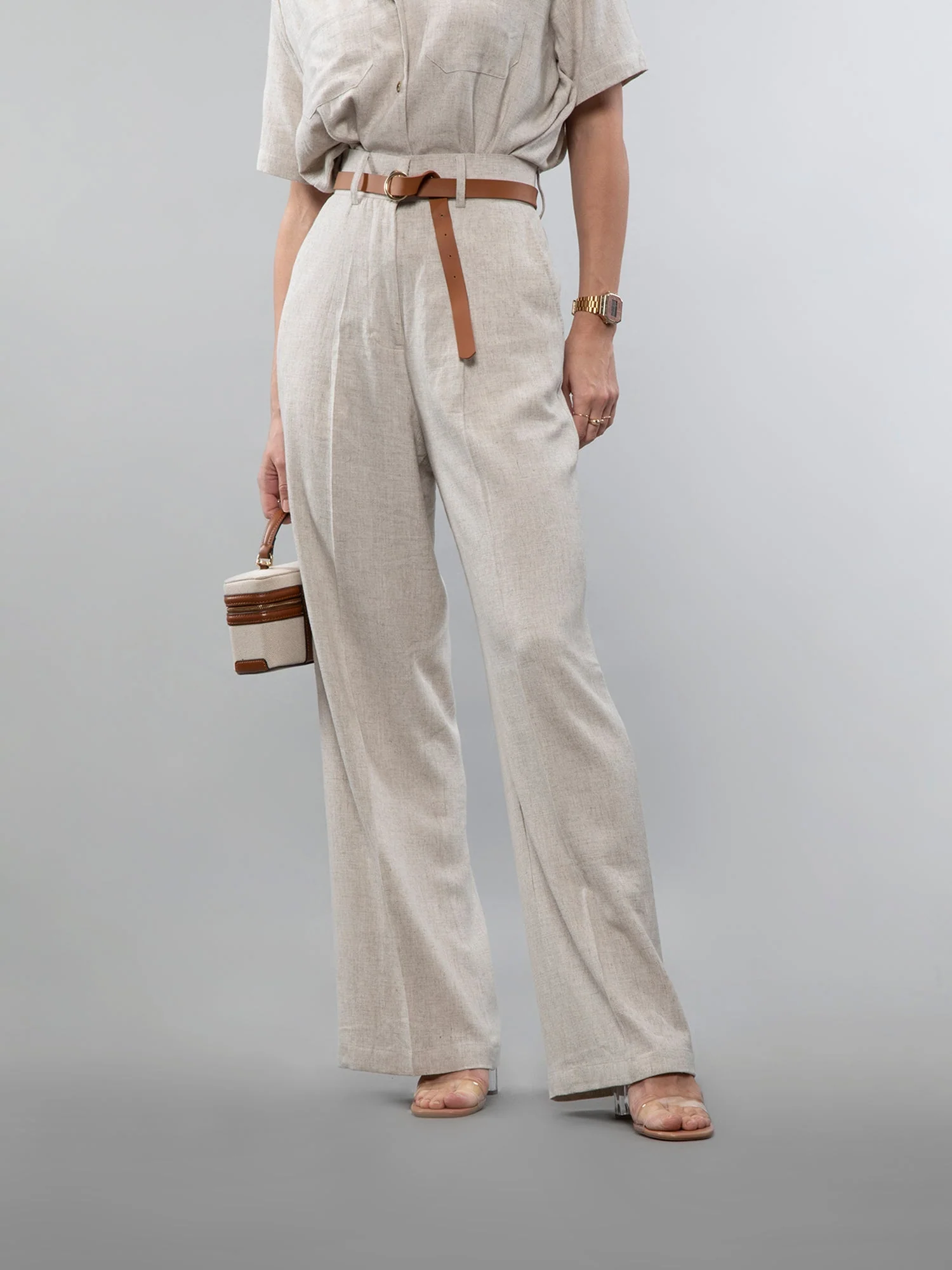 Wide-leg linen pants - Image 16