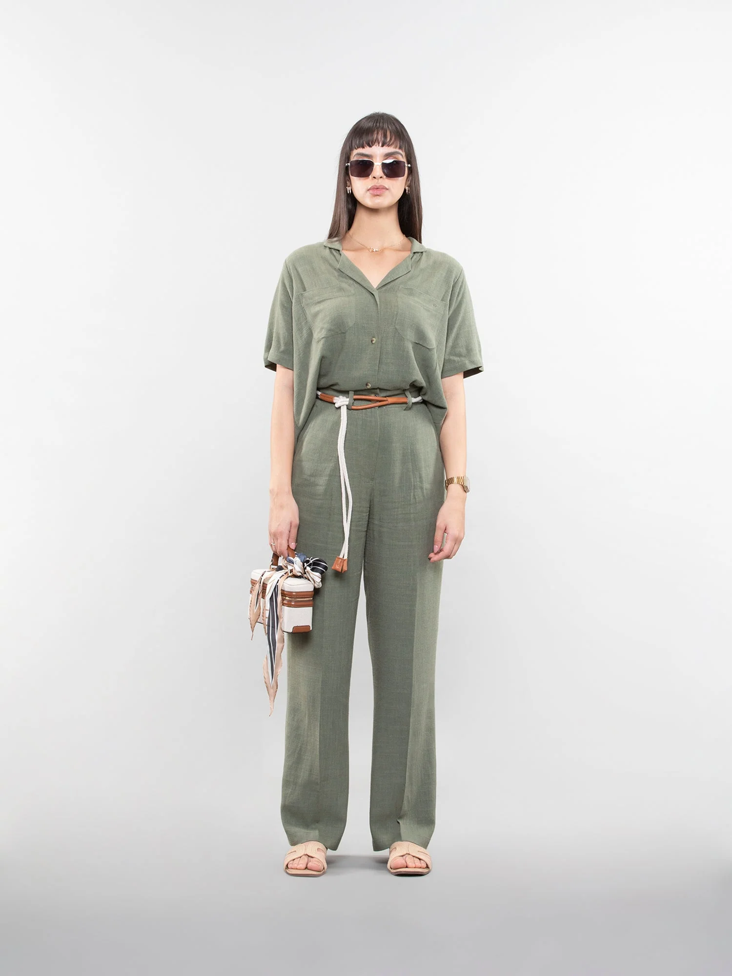 Wide-leg linen pants - Image 31