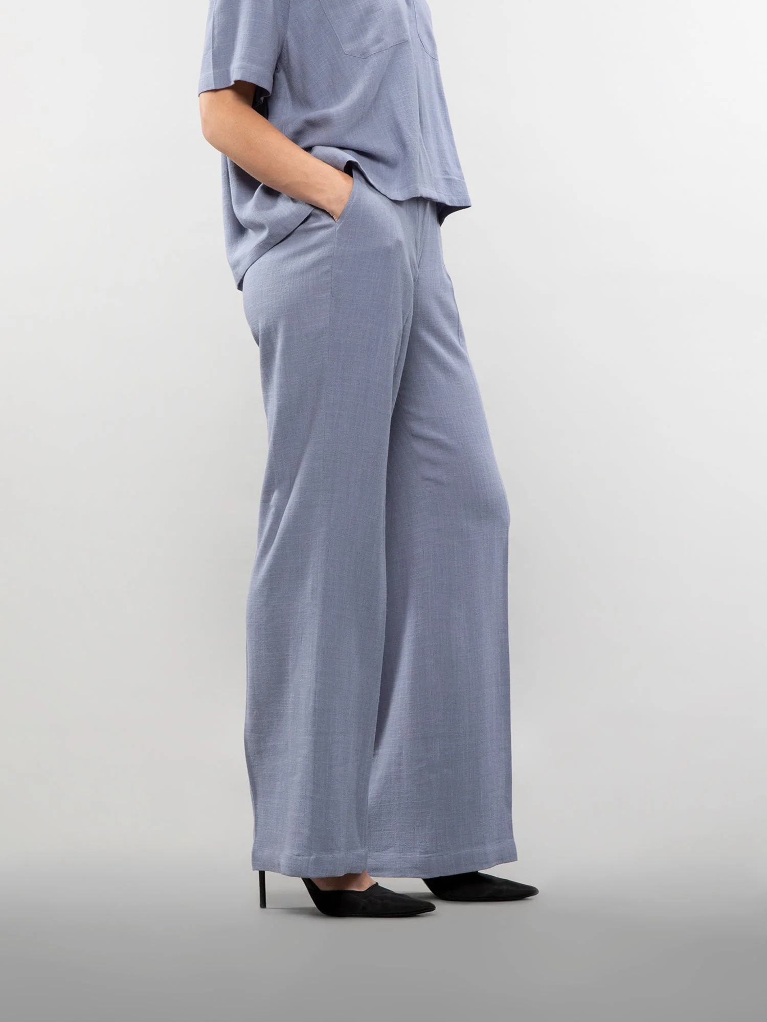 Wide-leg linen pants - Image 3