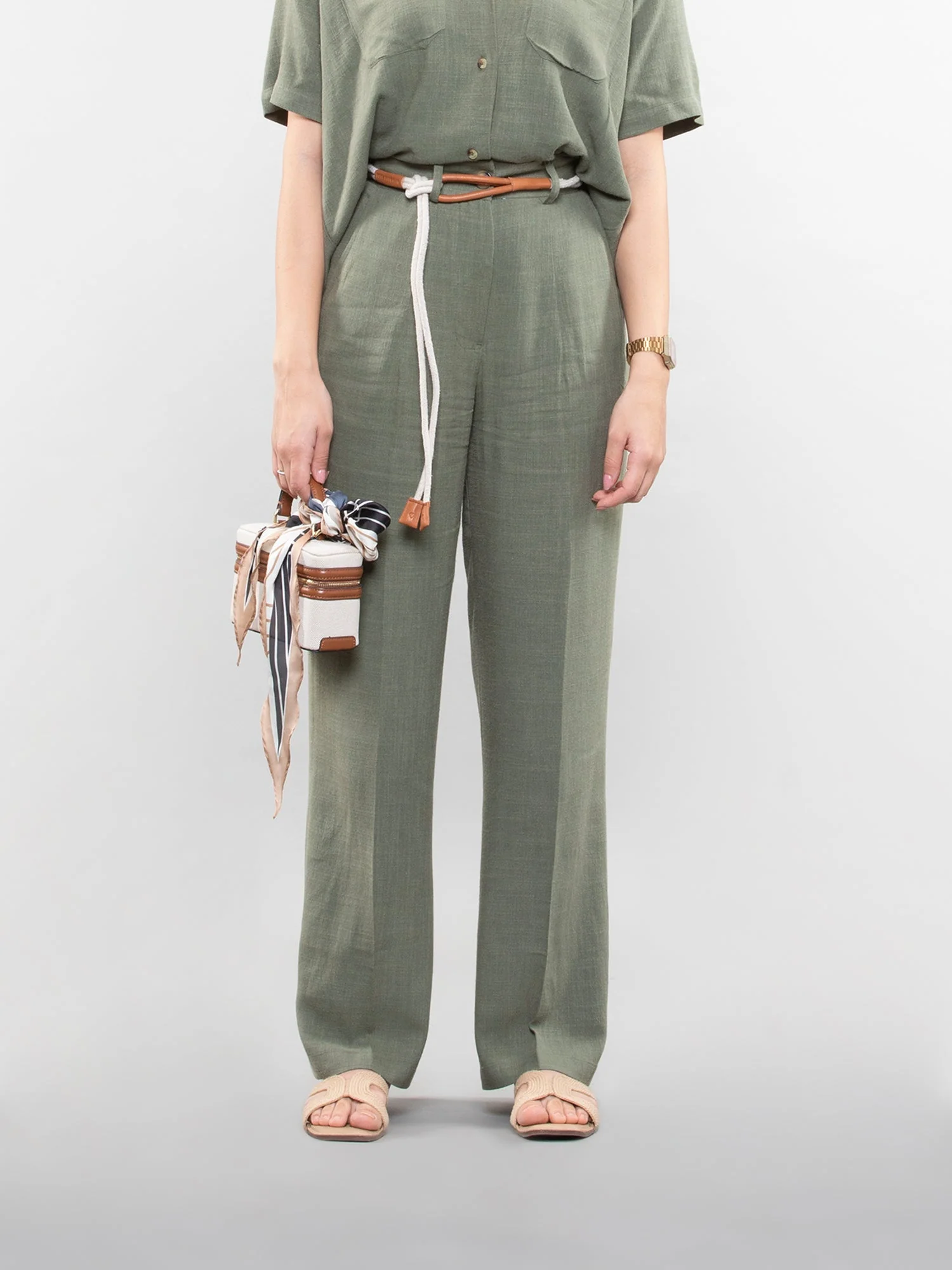 Wide-leg linen pants - Image 6