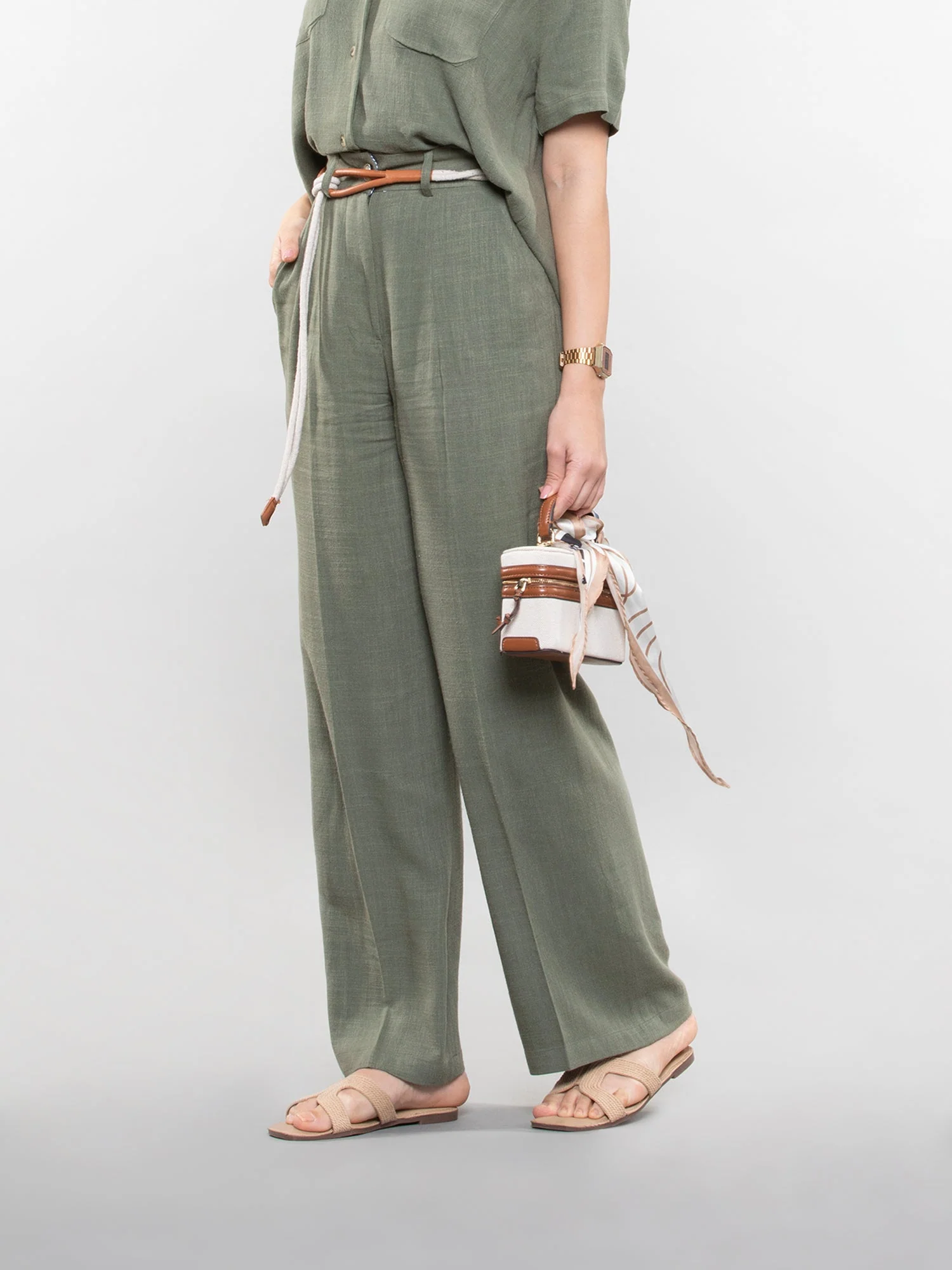 Wide-leg linen pants - Image 8