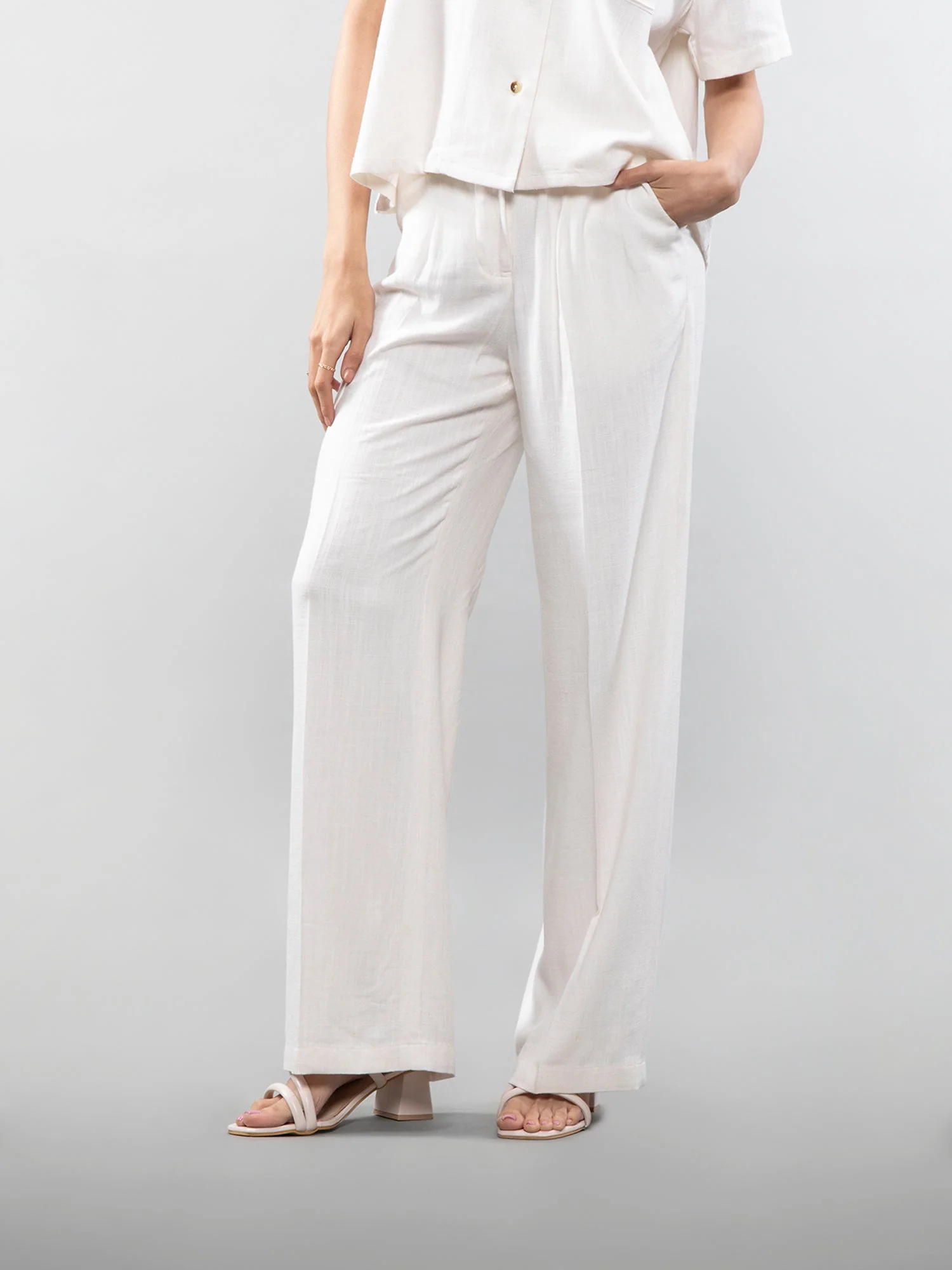 Wide-leg linen pants - Image 34