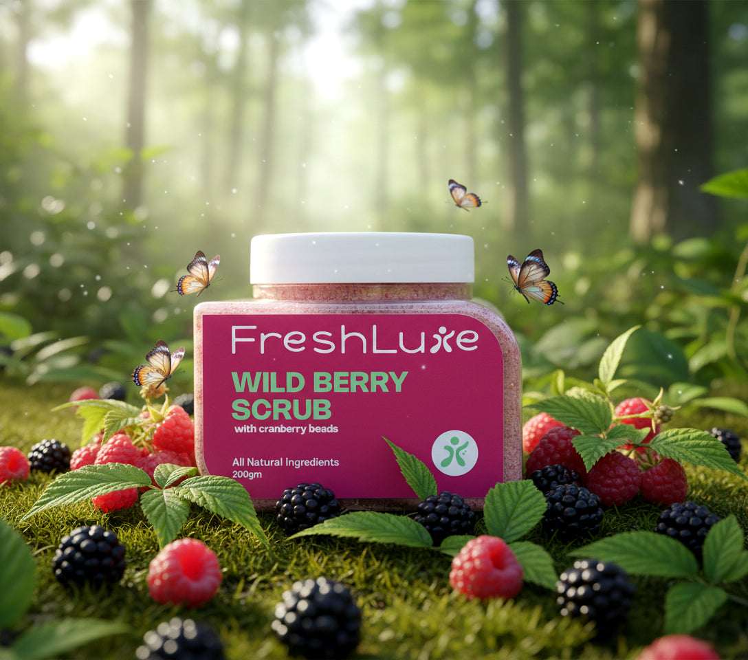 Wild Berries Face & Body Scrub | Vitamin E for Tan, Dead Skin Removal & Exfoliation | 200gm - Image 2