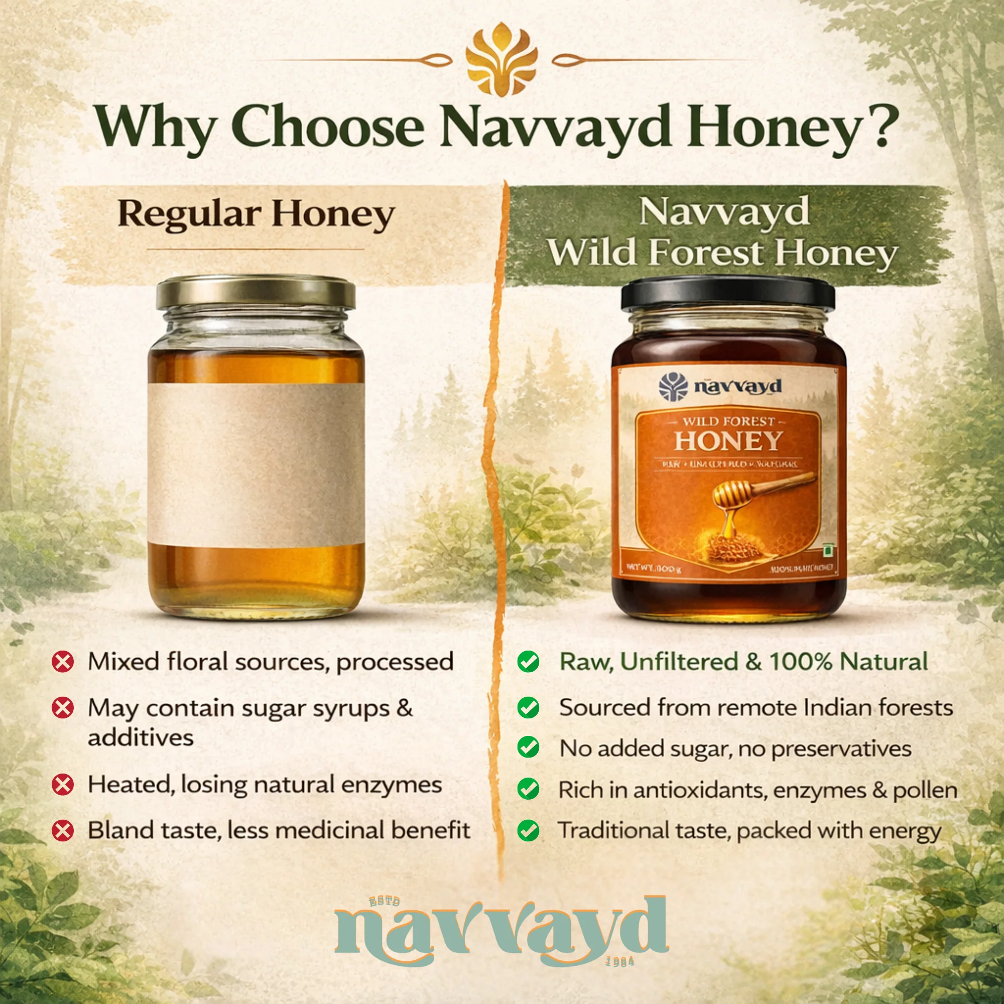 Wild Forest Honey – 100% Raw & Unprocessed - Image 3