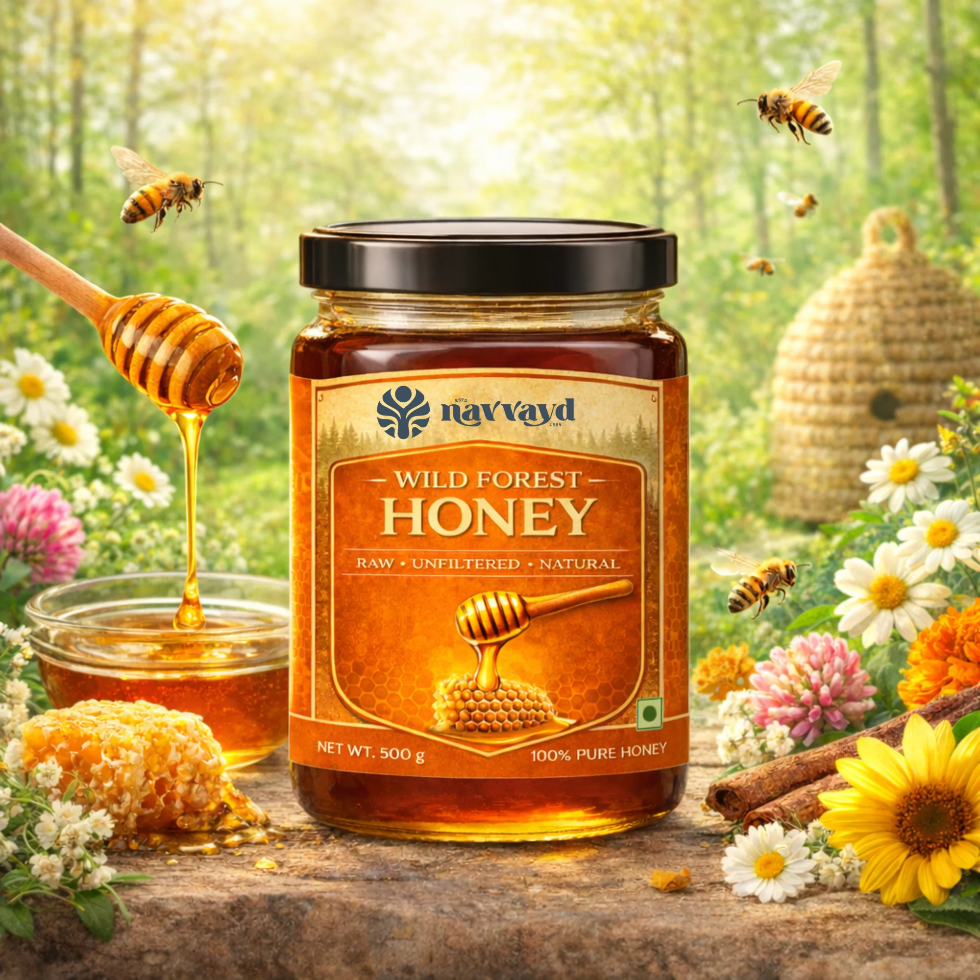 Wild Forest Honey – 100% Raw & Unprocessed - Image 4