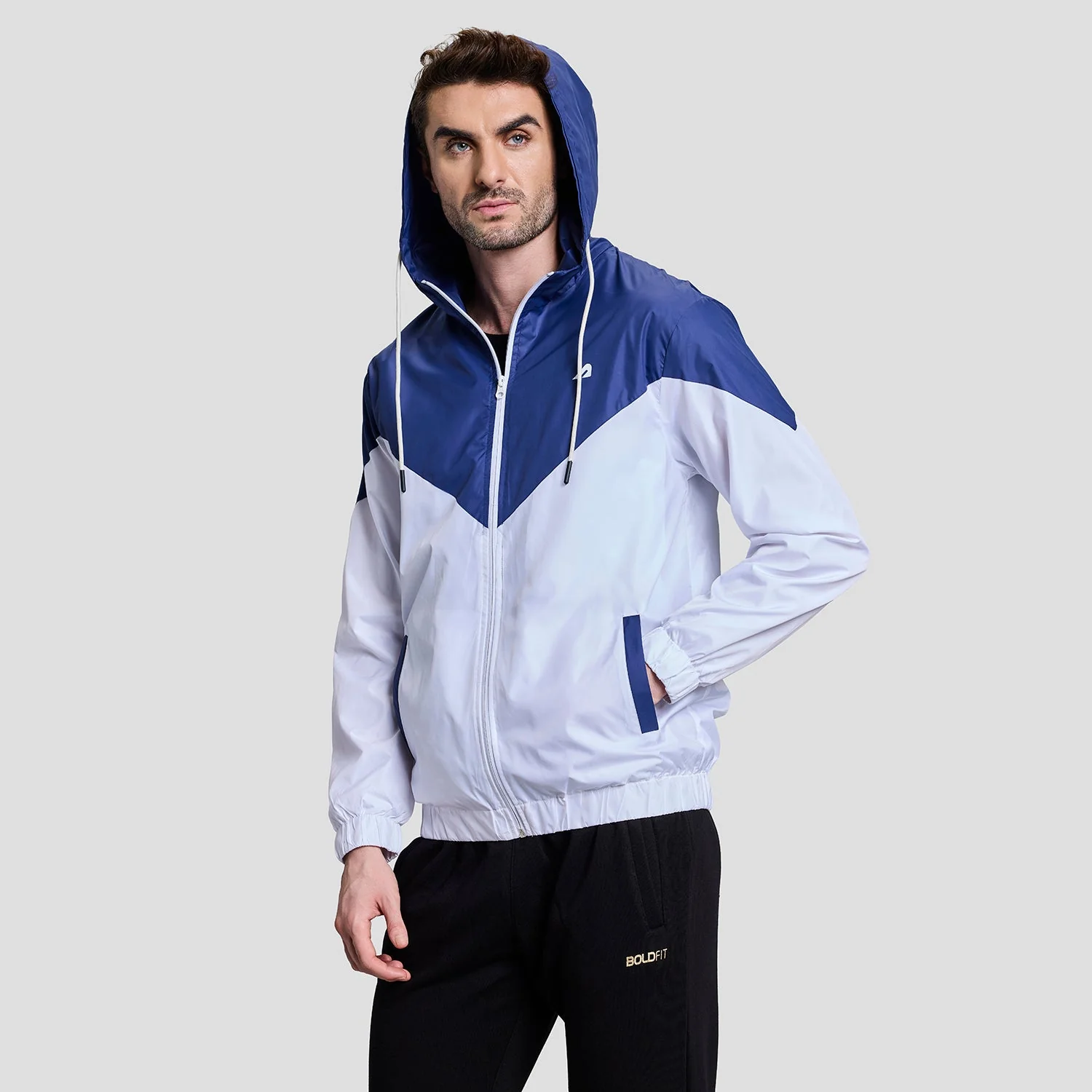 Windrush Mens Windcheater - Blue/White - Image 7