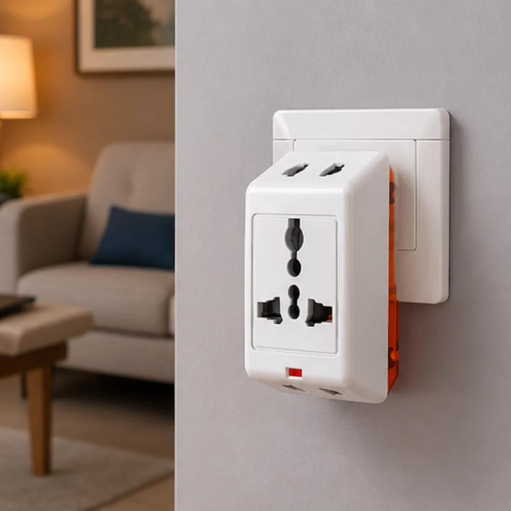 Wipro 3 Way Multiplug Adaptor Universal Socket - Surge Protection 6Amp - Image 2
