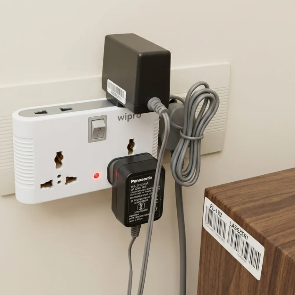 Wipro 4 Way Multiplug Adaptor With 2 Universal Sockets - Surge Protection - Image 3