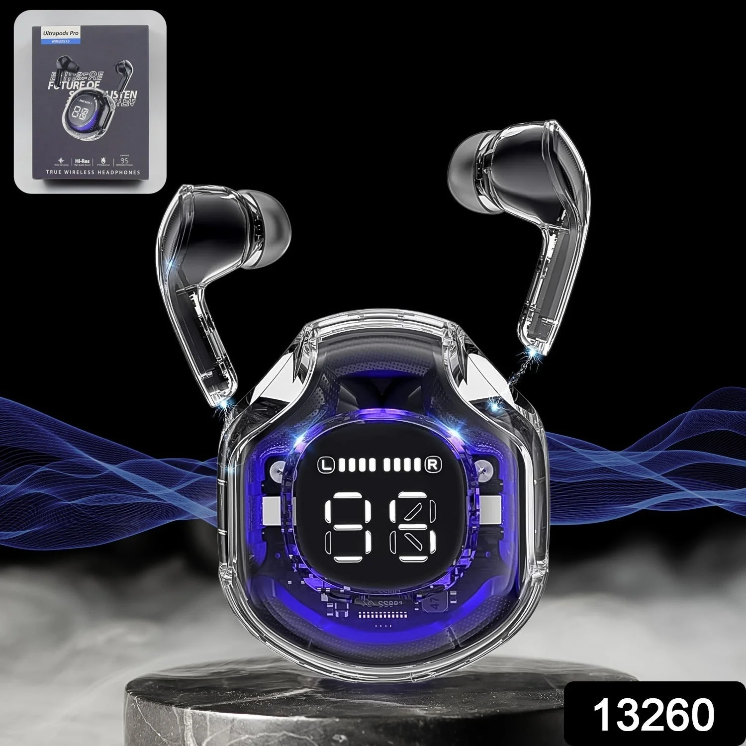 Wireless Bluetooth 5.3 In-Ear with Microphones, 200mAh Battery (1 Pc) - Image 2