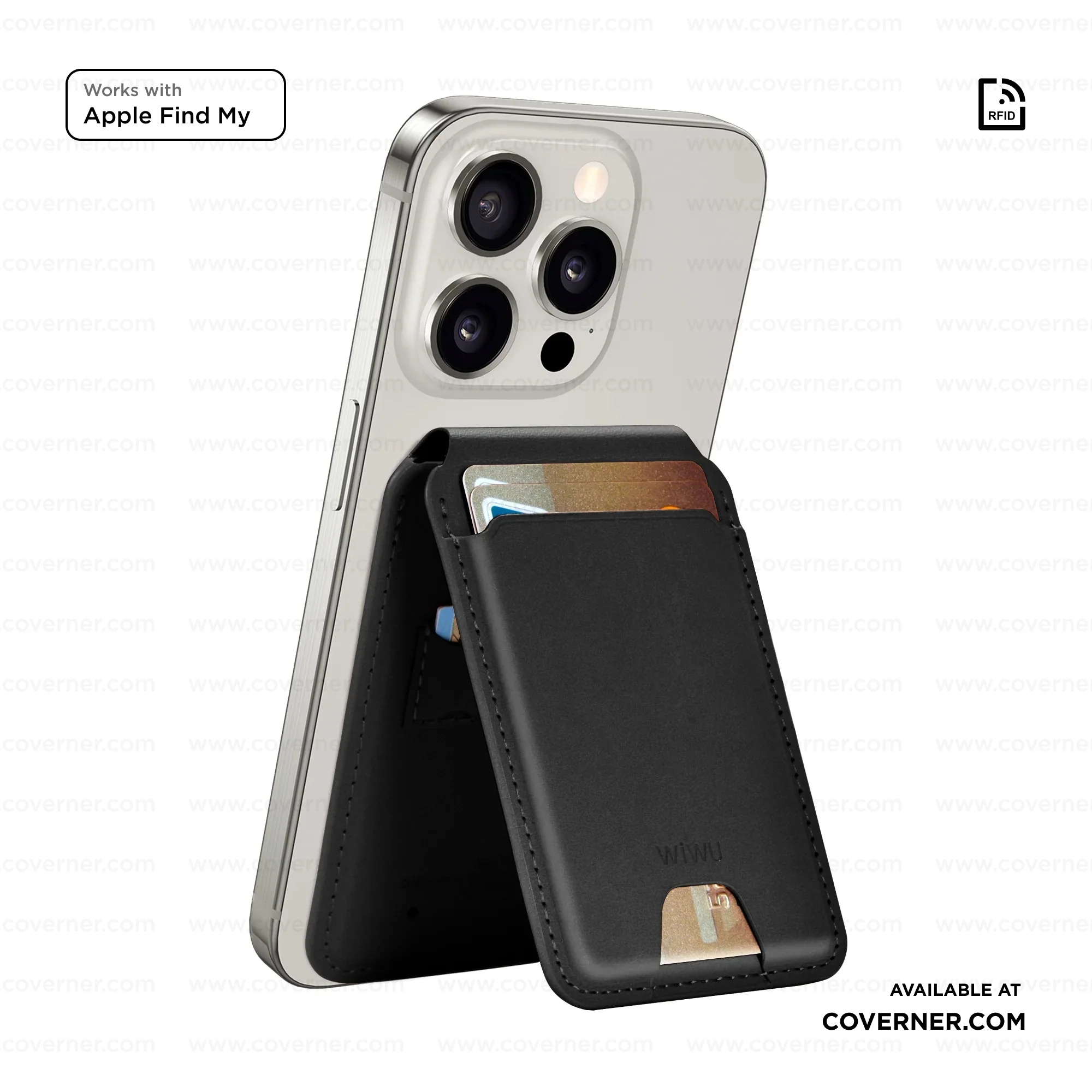 WIWU Mag Wallet FM MW-005 Slim Magnetic Wallet with Apple Find My & RFID – Sold by Coverner India - Image 5