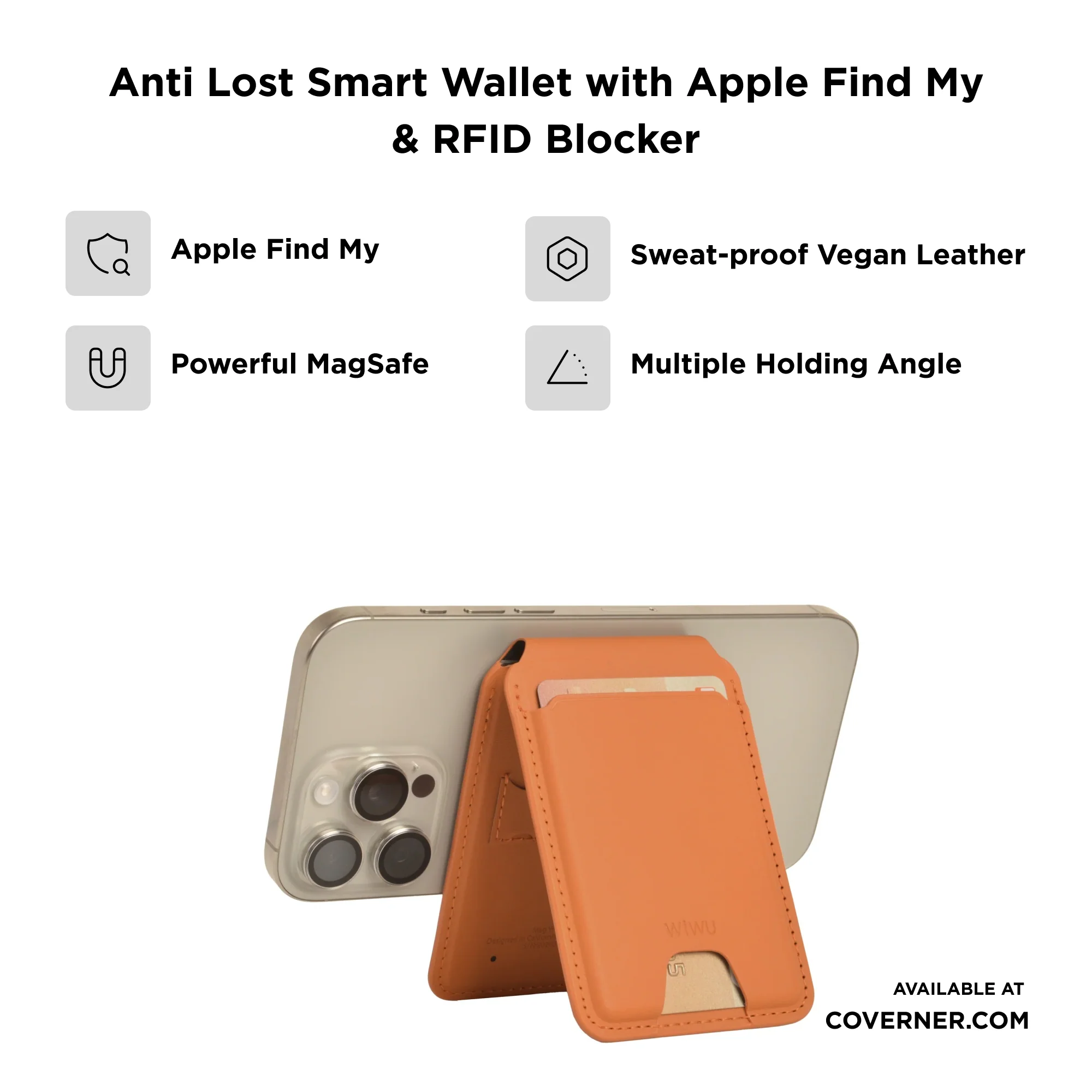 WIWU Mag Wallet FM MW-005 Slim Magnetic Wallet with Apple Find My & RFID – Sold by Coverner India - Image 7