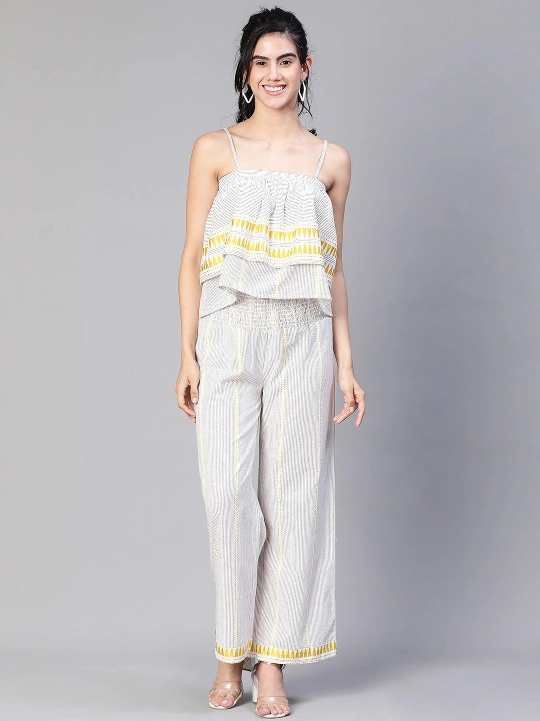 Women Shoulder Strap Top and Elasticated Pant Co-Ord - Image 6
