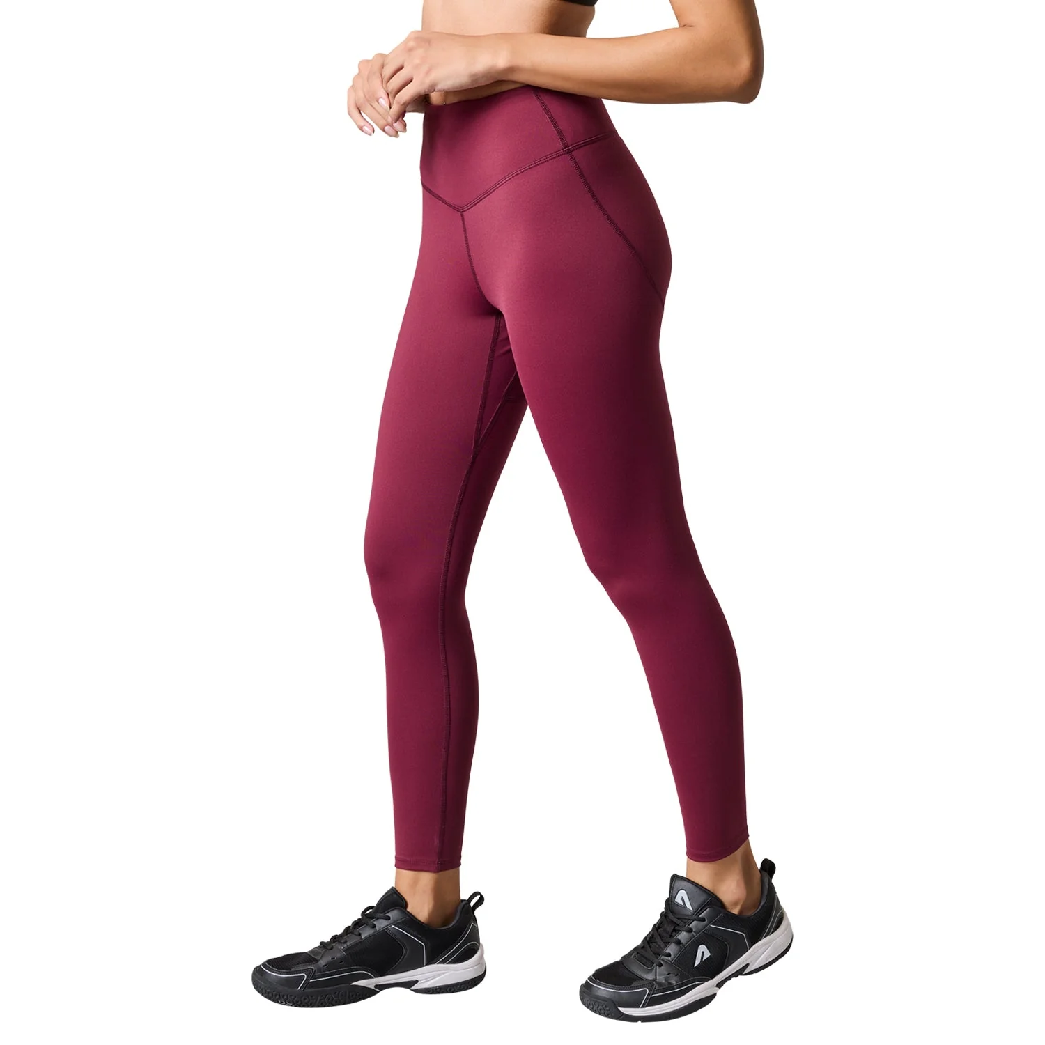 Womens Limitless Leggings - Burgundy - Image 2
