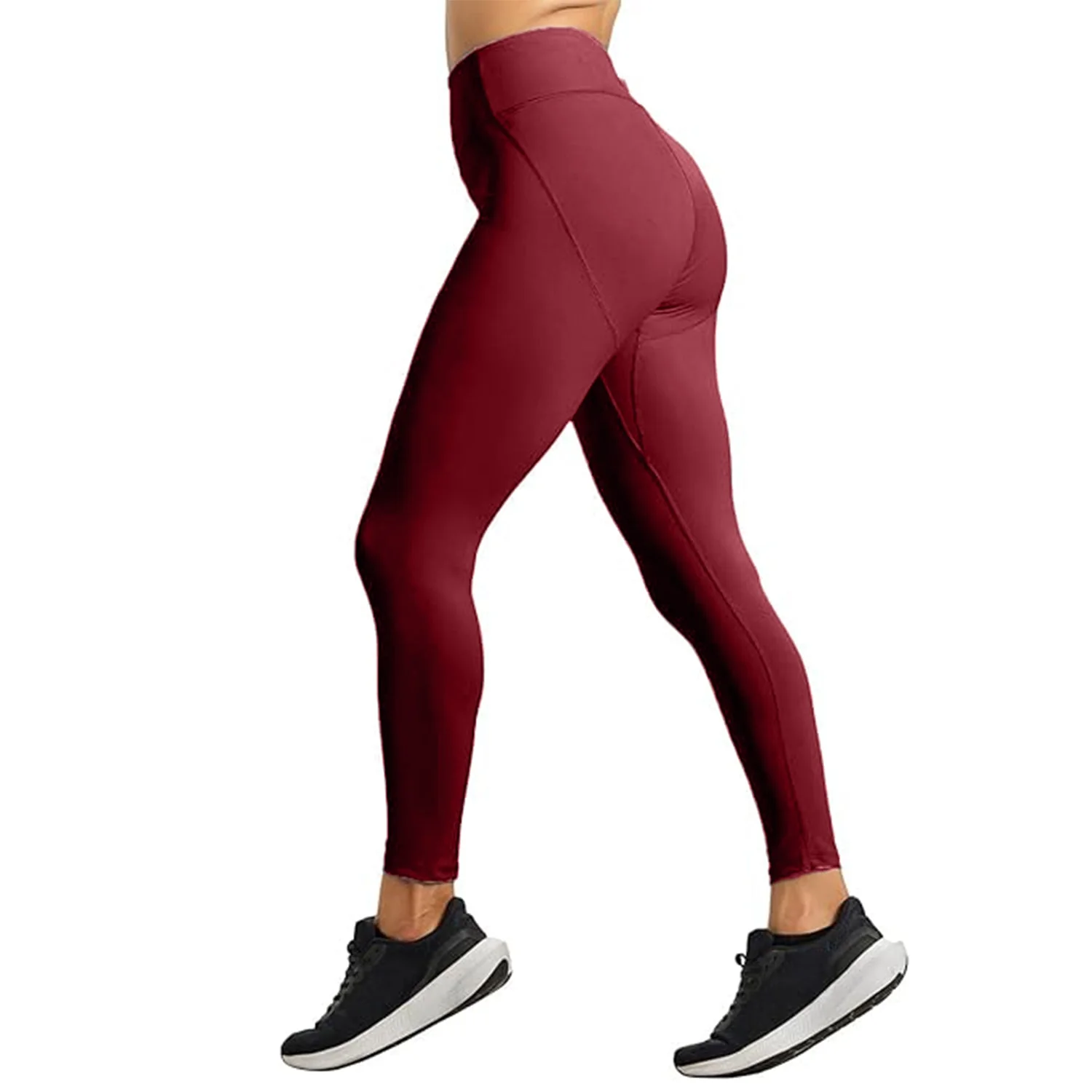 Womens Limitless Leggings - Burgundy - Image 21