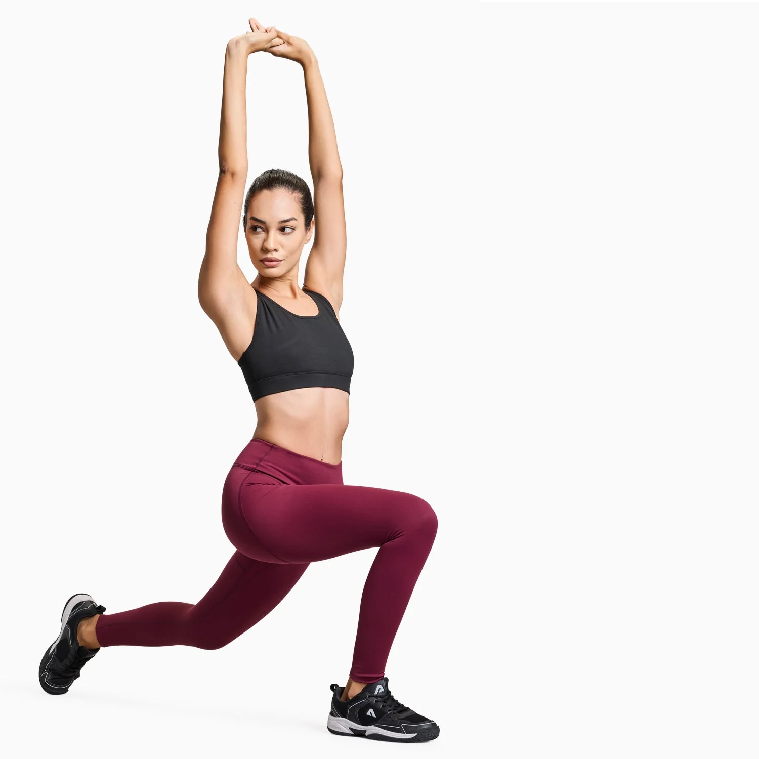 Womens Limitless Leggings - Burgundy - Image 5