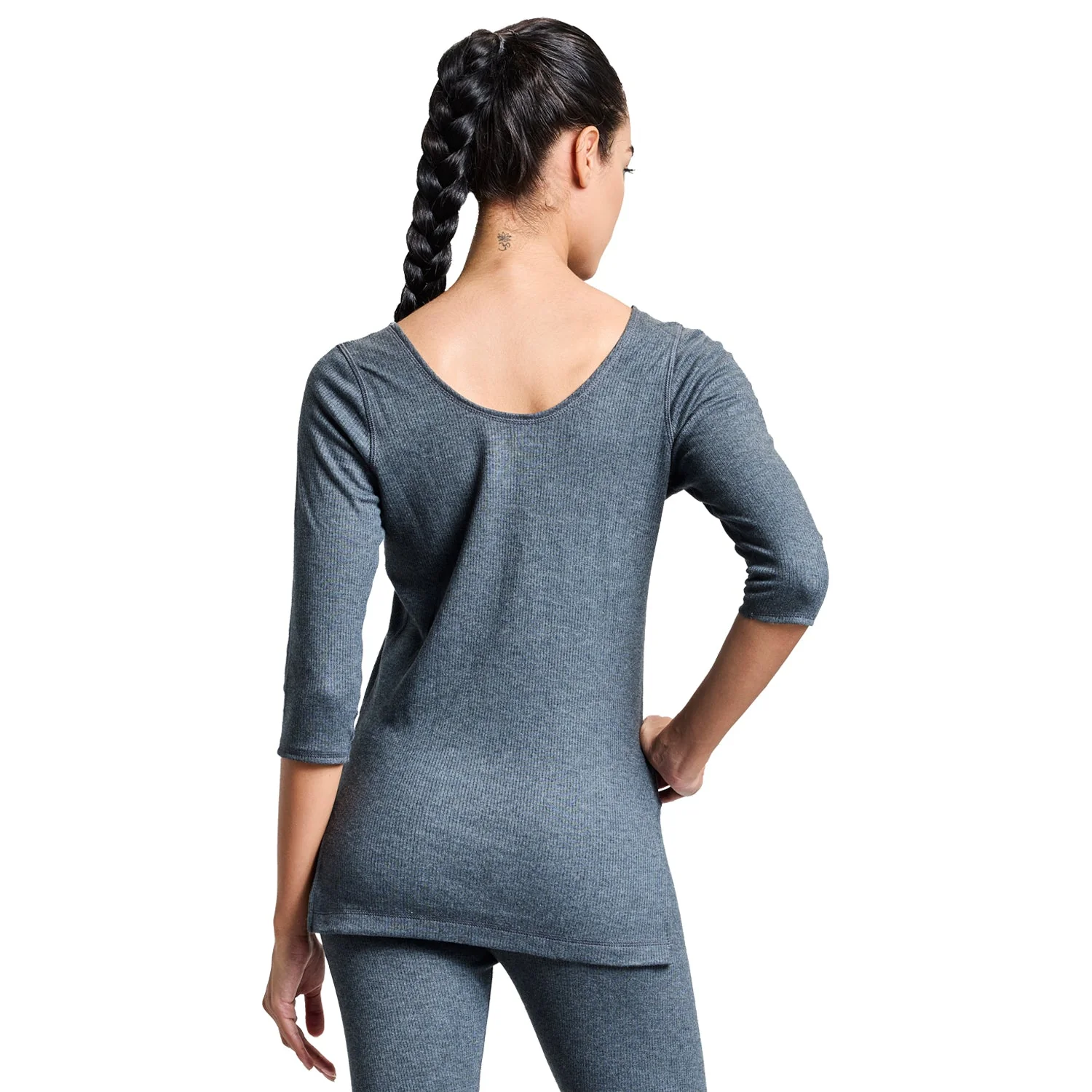 Womens ThermaCore Thermal Top - Grey - Image 3