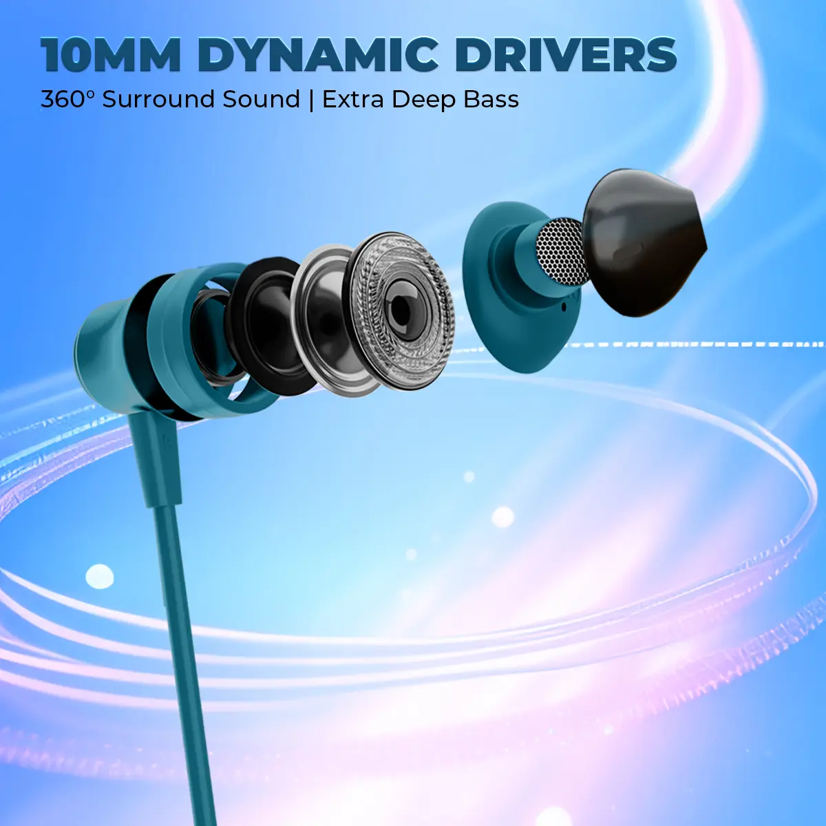 WOOBAND 201 Wireless Neckband Green (LNB-801) - Image 5