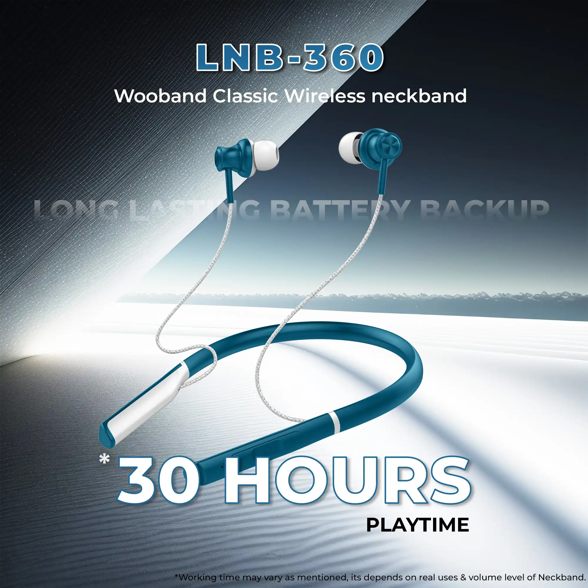 WOOBAND Classic Wireless neckband Green (LNB-390) - Image 2