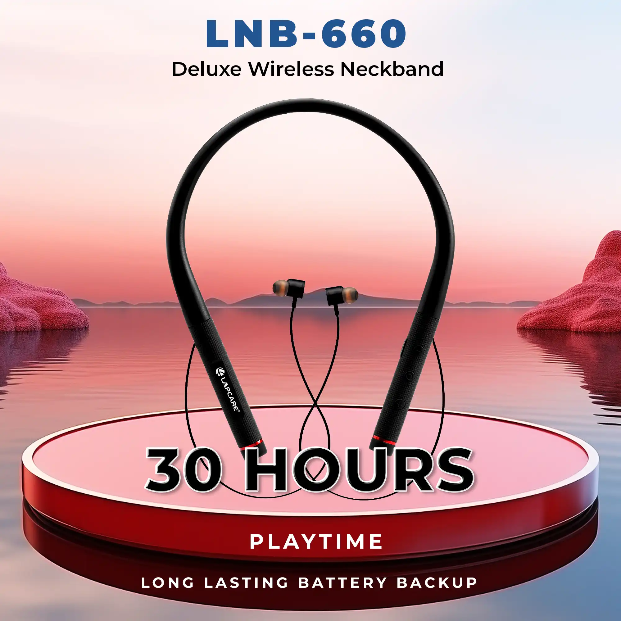 WOOBAND Deluxe Wireless neckband Black (LNB-660) - Image 3