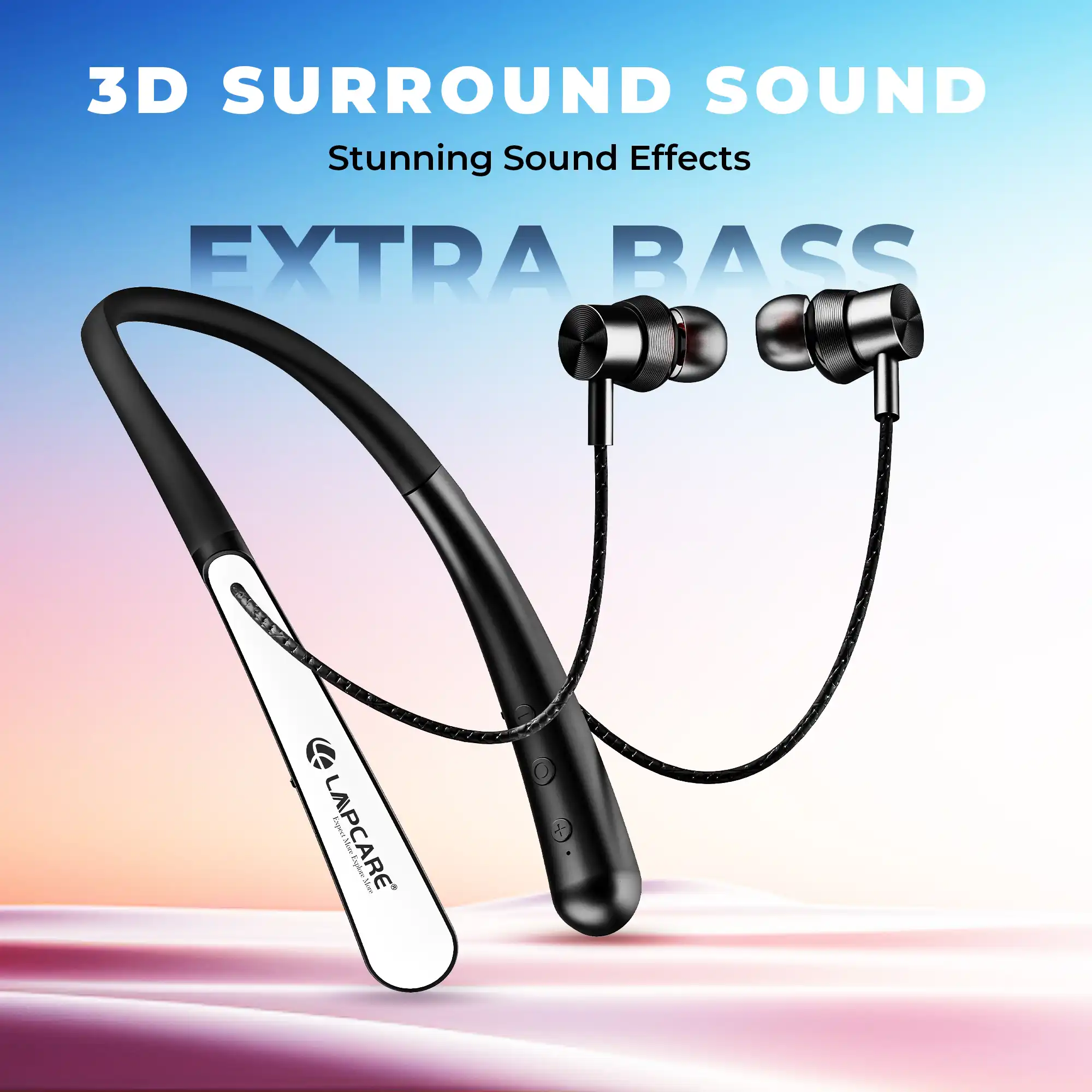 WOOBAND Premium Wireless neckband Black (LNB-630) - Image 3