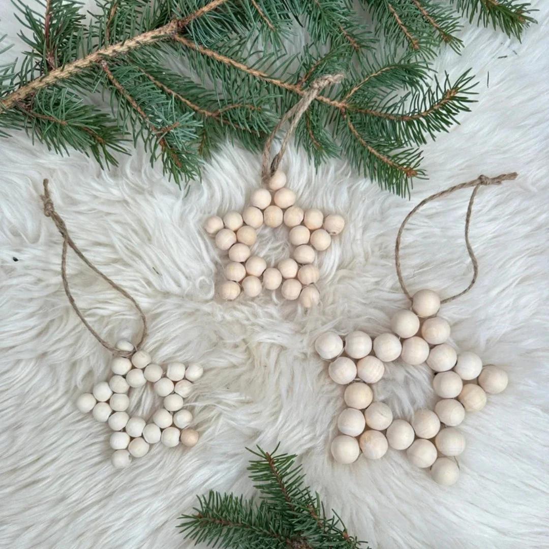 Wooden Bead star Ornament - Image 2