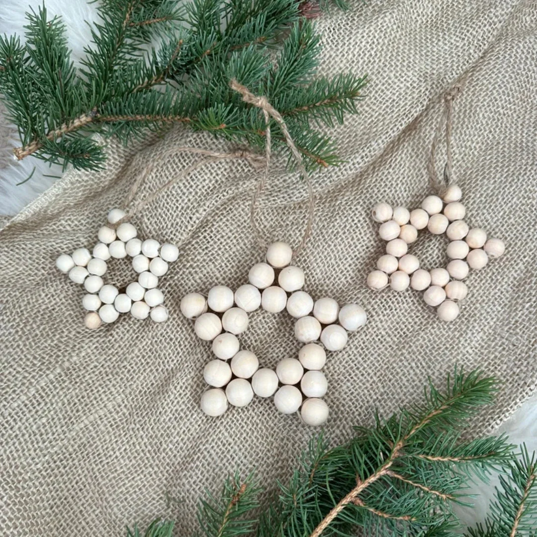 Wooden Bead star Ornament - Image 4