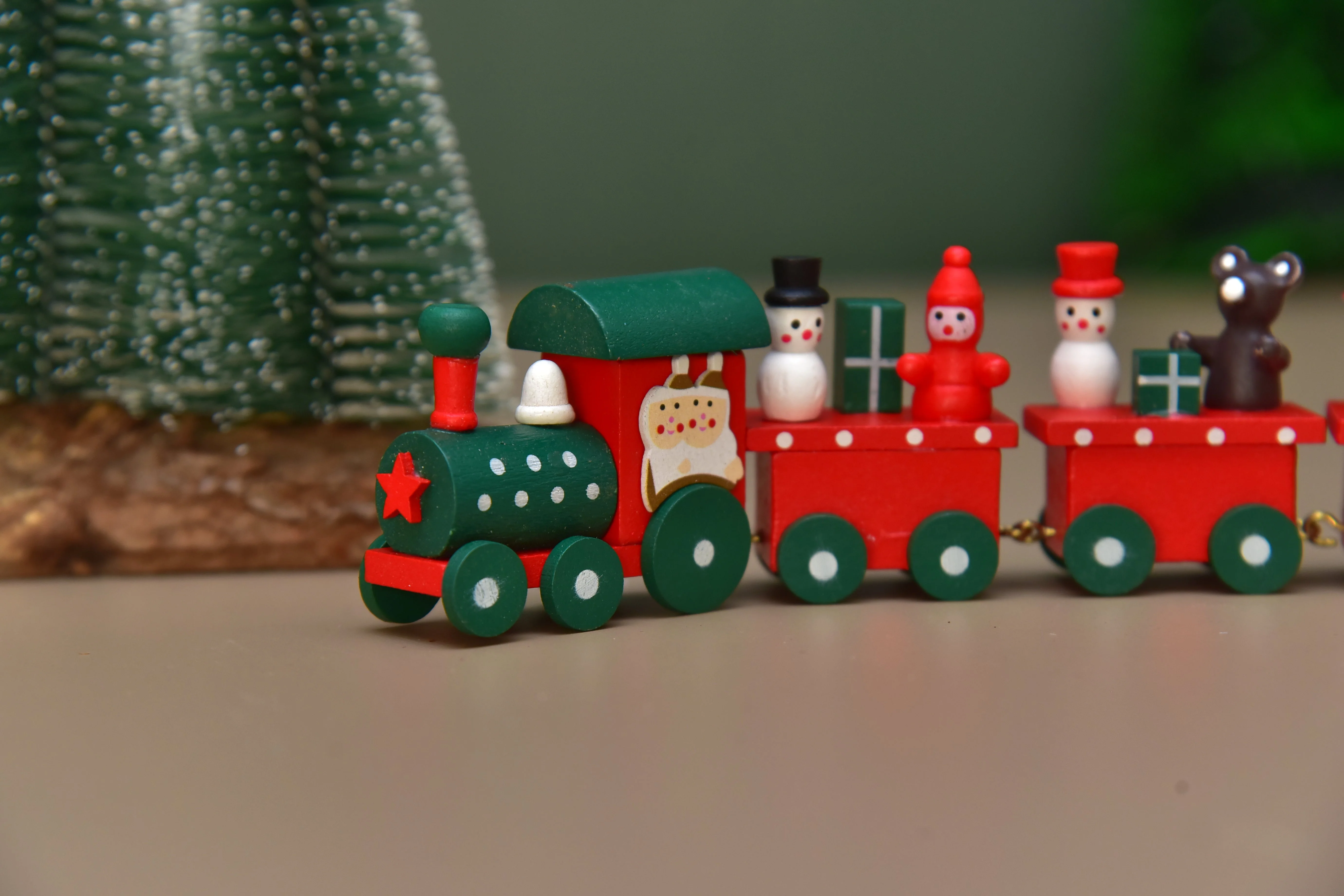 wooden Christmas train for decoration - Image 11