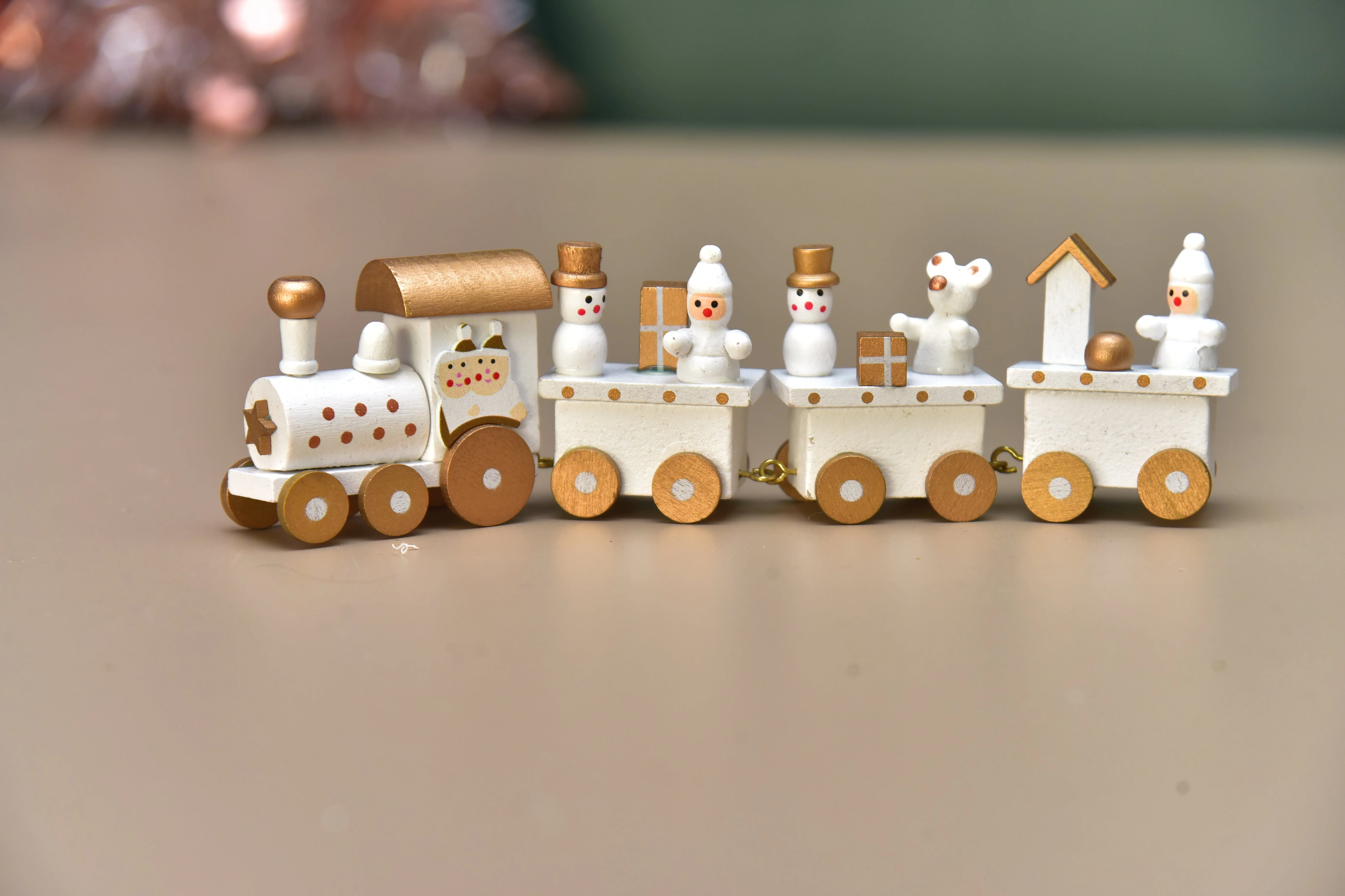 wooden Christmas train for decoration - Image 6