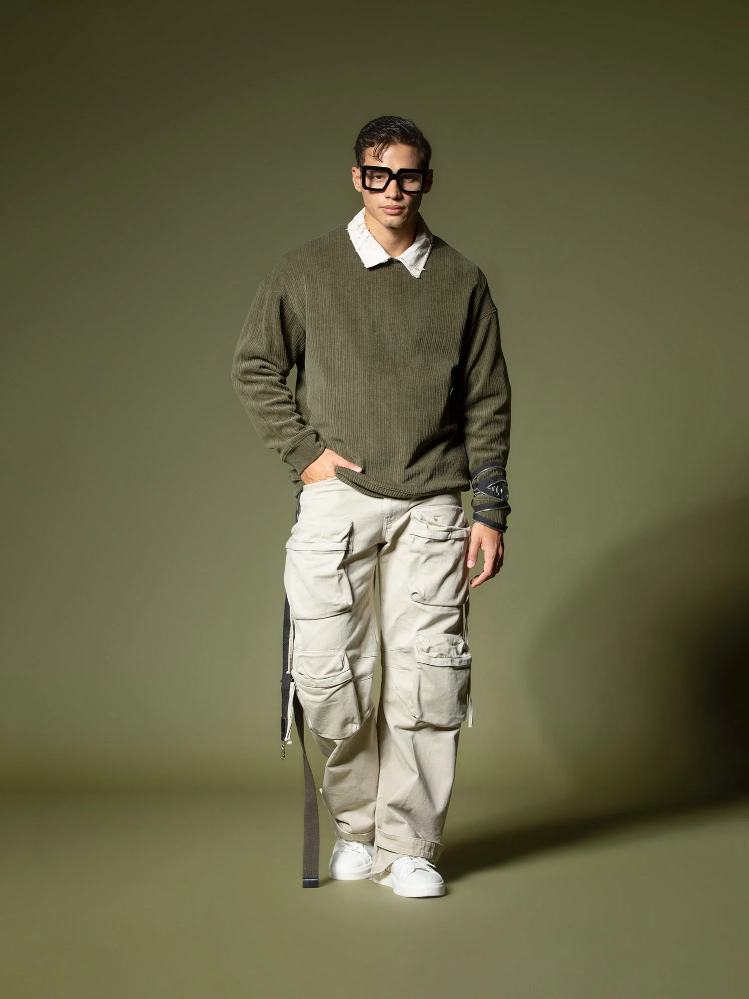 Woven texture sweatshirt - Image 6