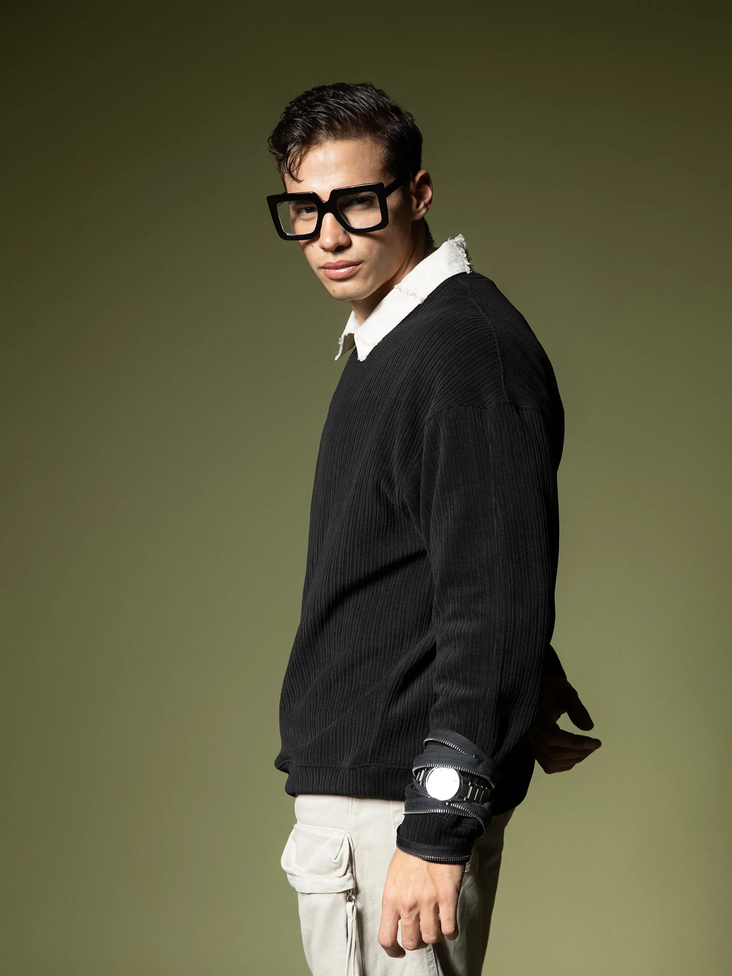 Woven texture sweatshirt - Image 20