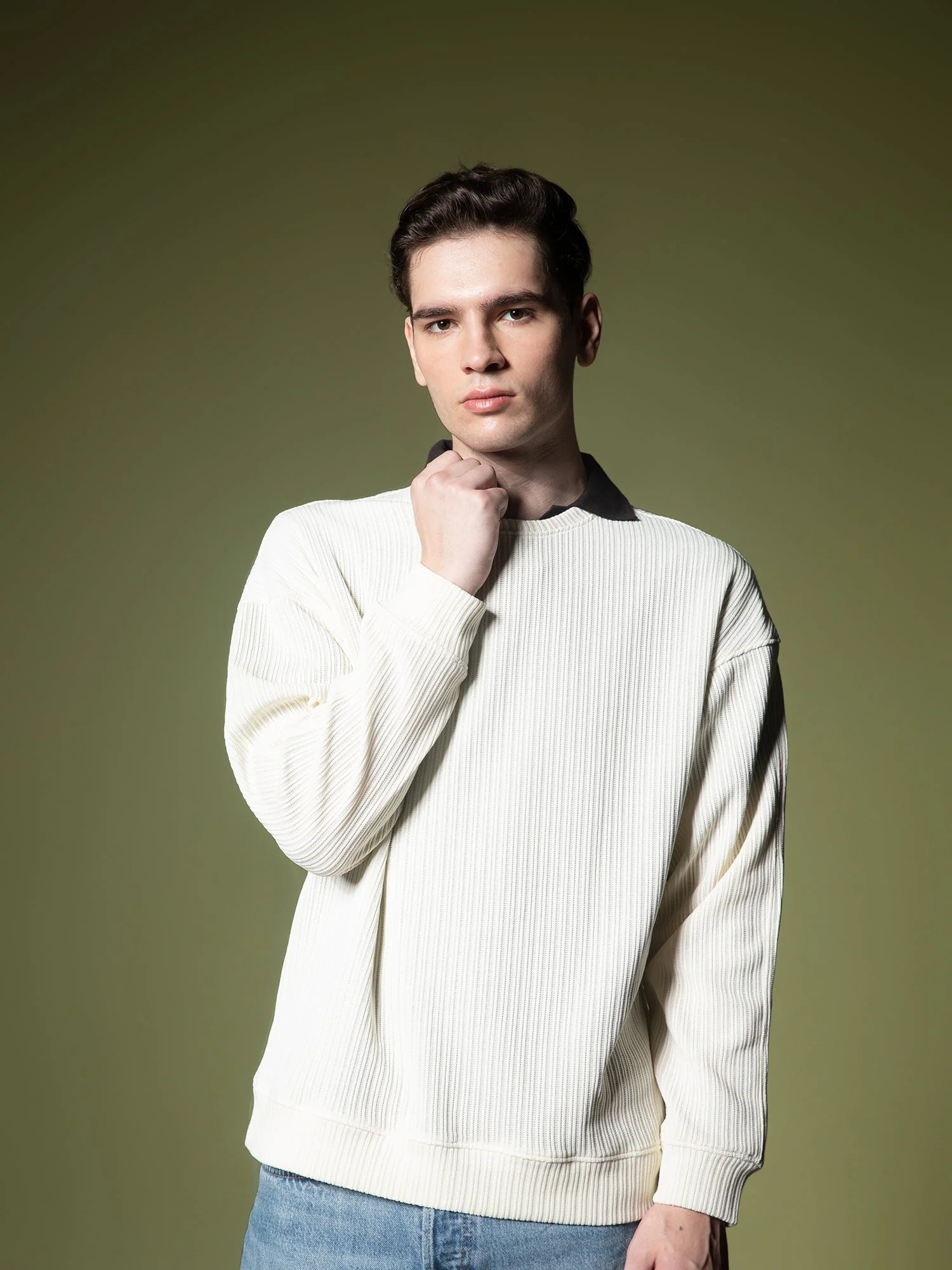 Woven texture sweatshirt - Image 28