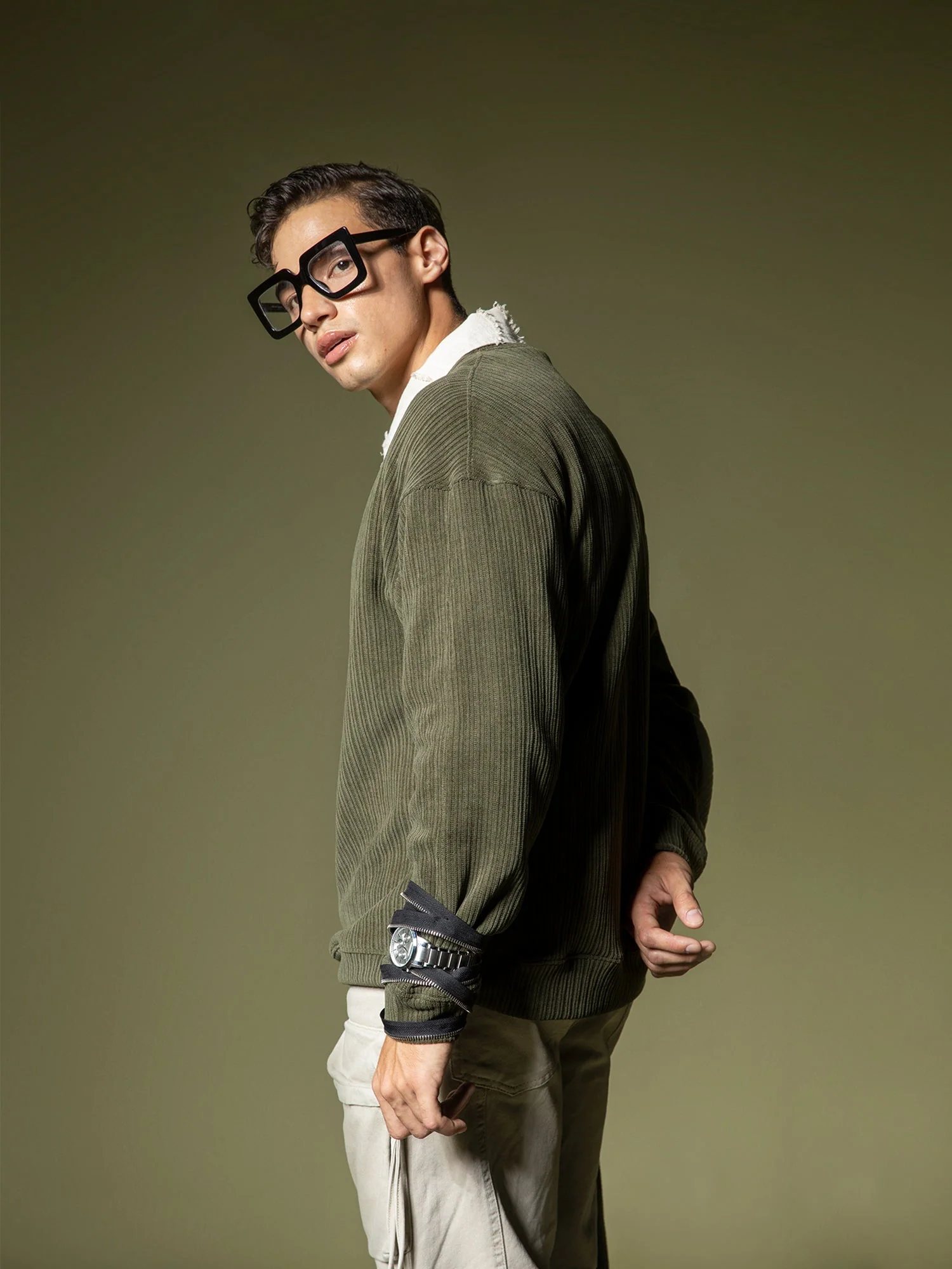 Woven texture sweatshirt - Image 43