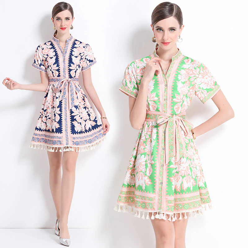 Wren Printed Wrap Dress