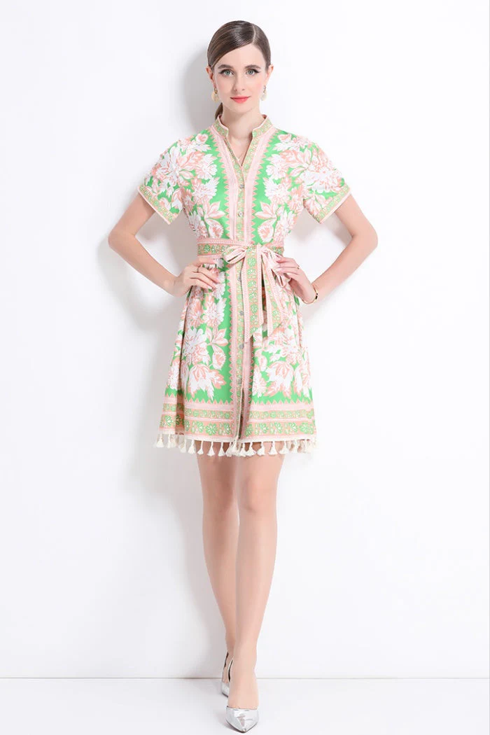 Wren Printed Wrap Dress - Image 9