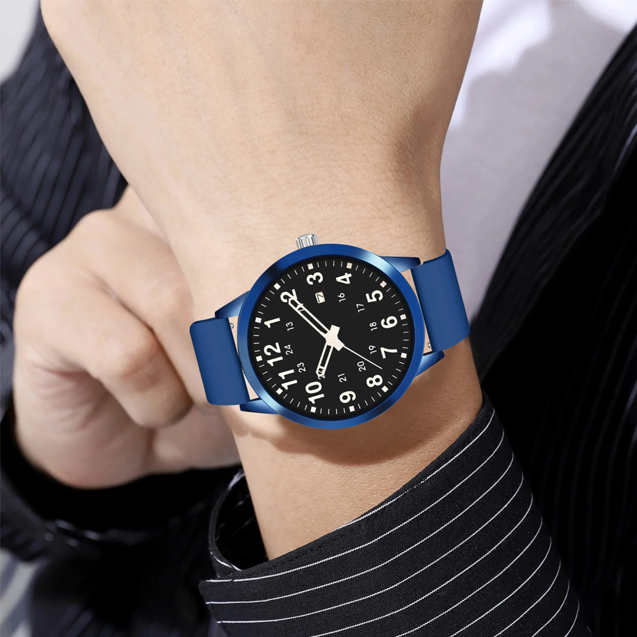Analog Watch for Men - Blue - Image 6