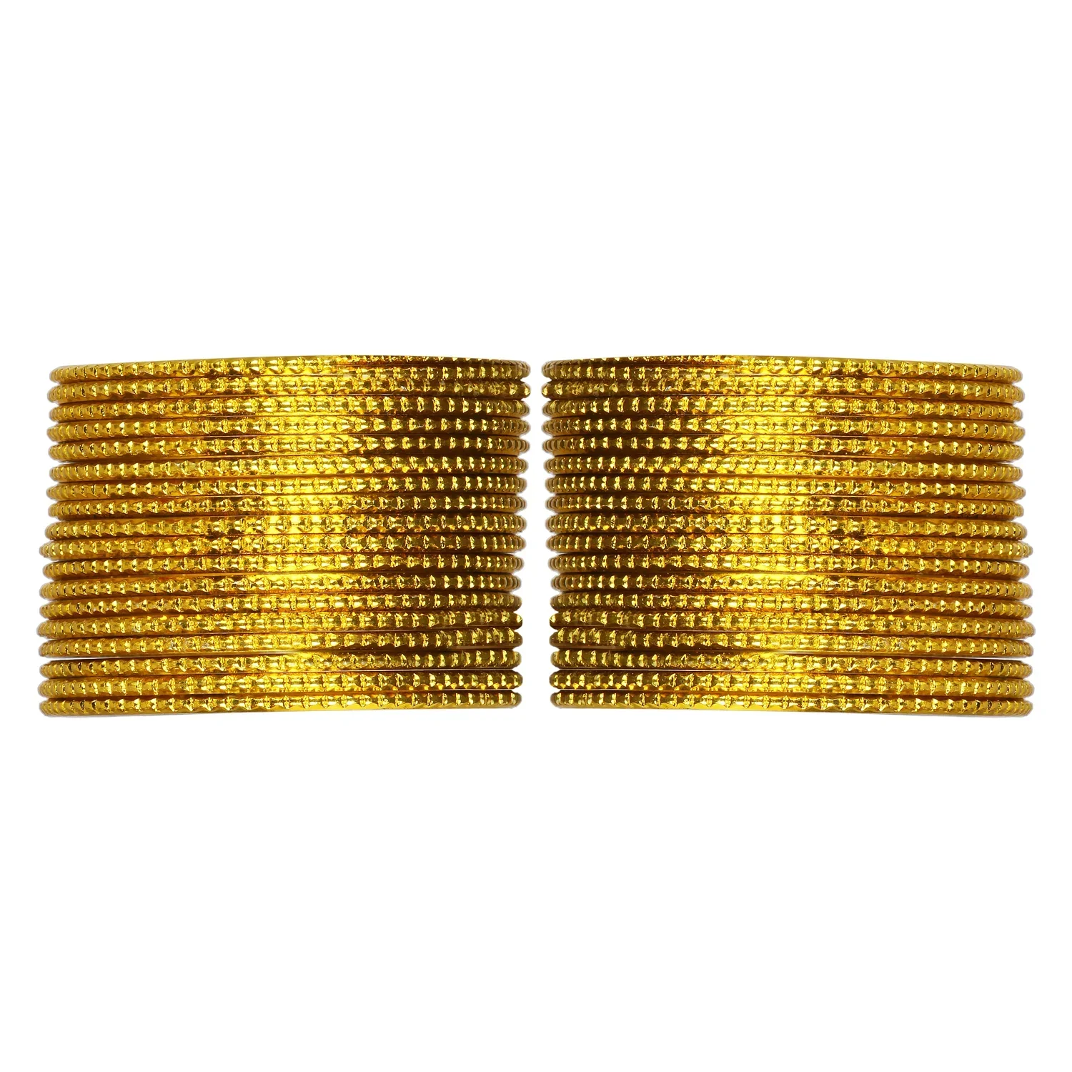 Yellow Metal Bangles Set (36 Pcs) – Traditional Indian Bangles - Image 3
