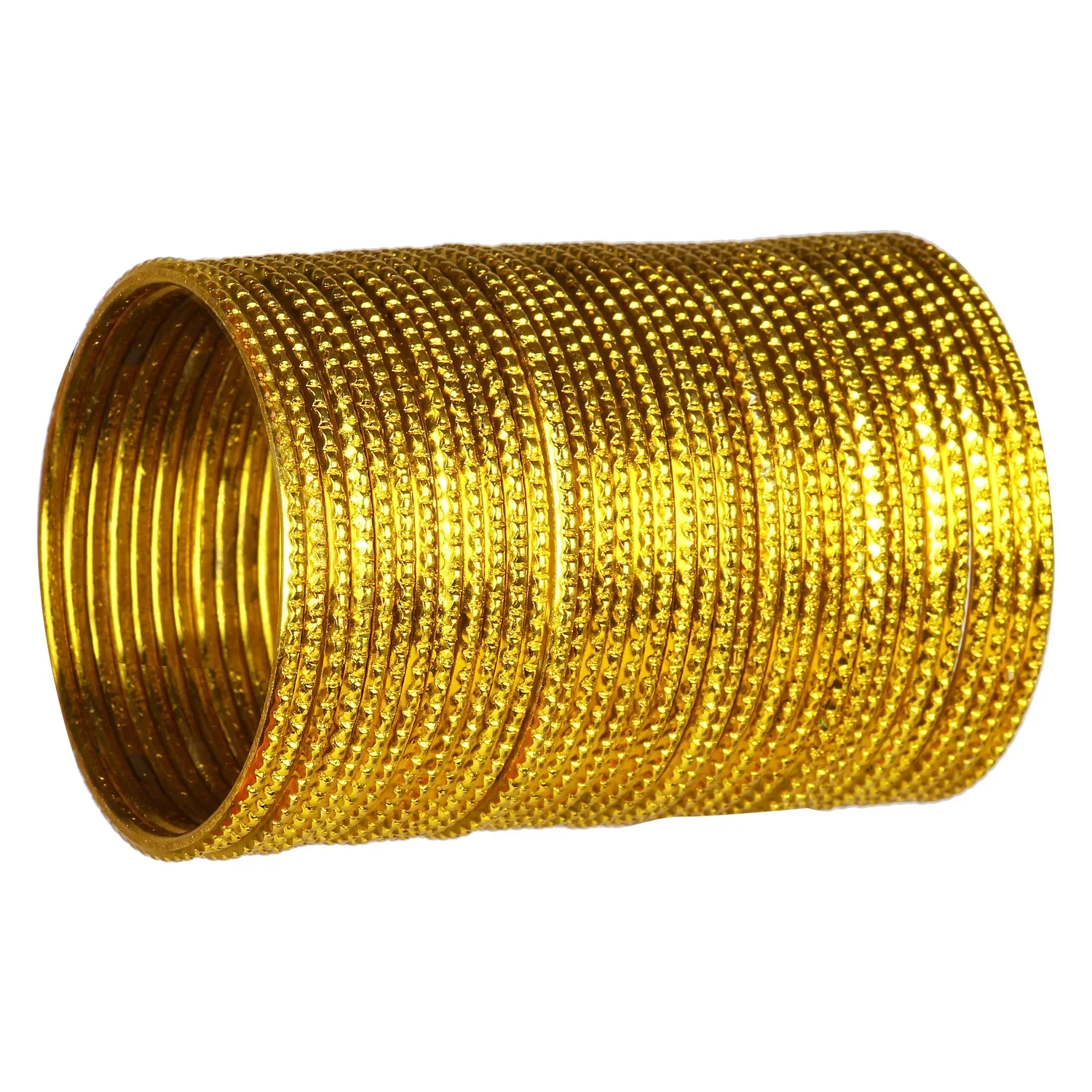 Yellow Metal Bangles Set (36 Pcs) – Traditional Indian Bangles - Image 4