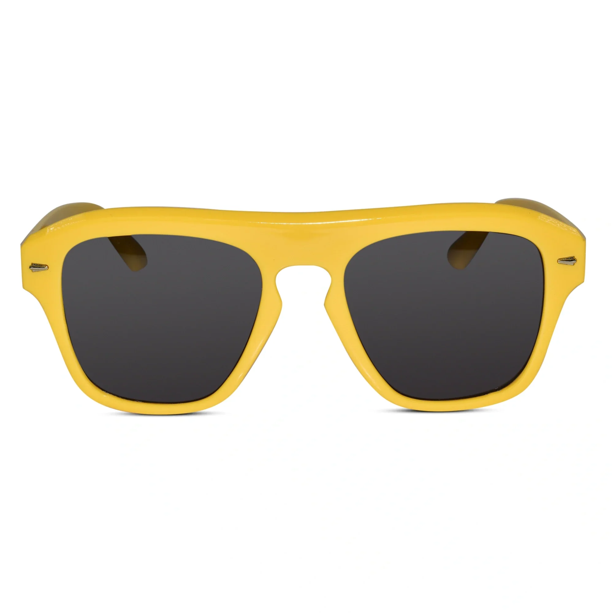 Yellow Rectangular Sunglasses For Men & Women - Image 2
