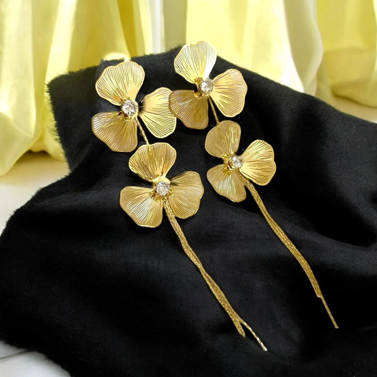 Zara Dupe Gold Bling Dangler Earring - Image 3