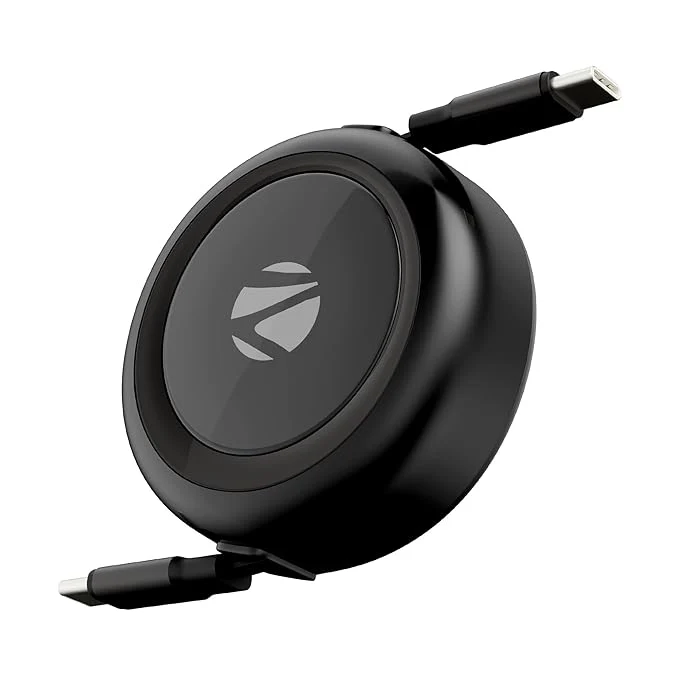 Zebronics Type C to C Retractable Cable - 60 Watts