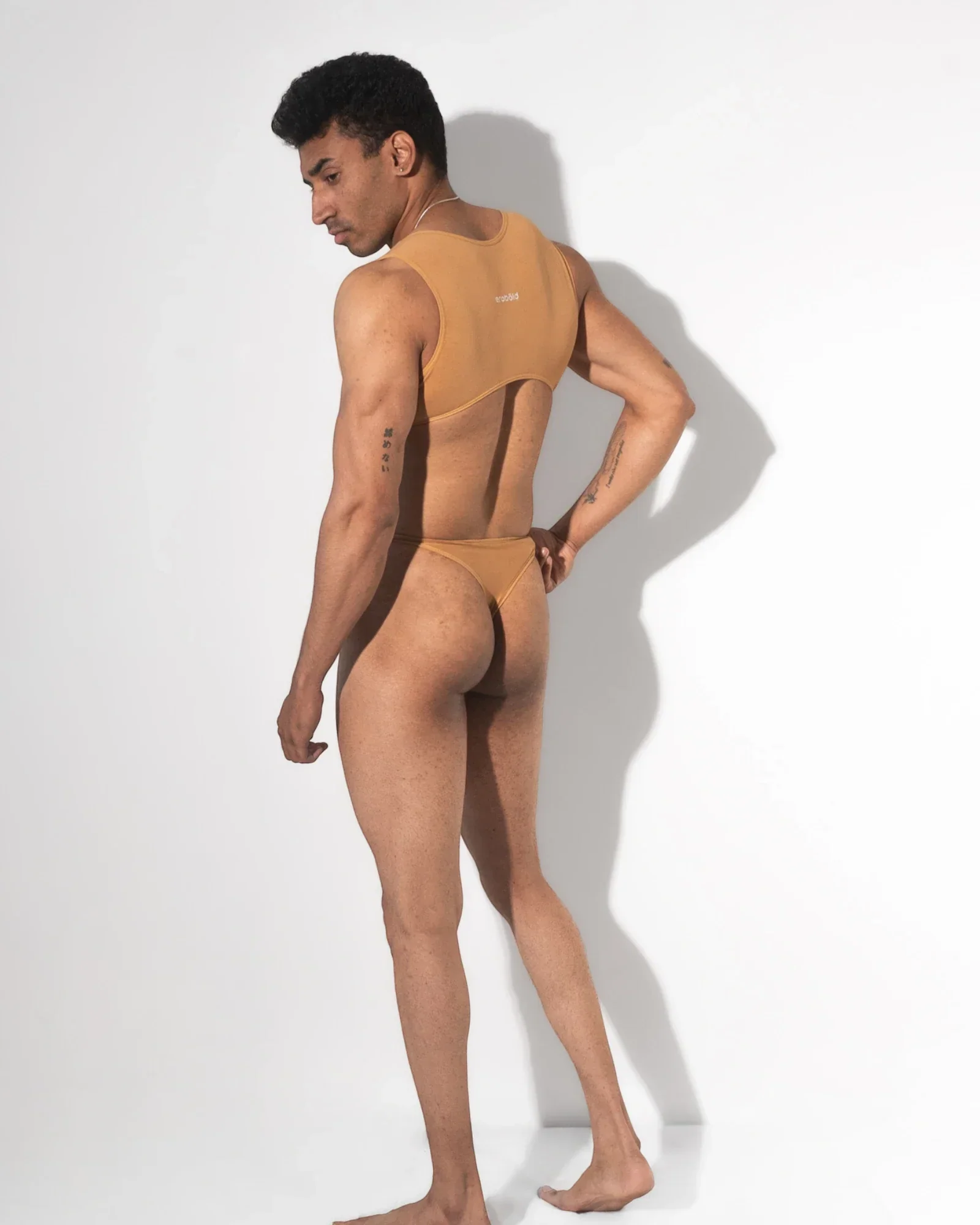 Zipper Bodysuit /Tan - Image 4